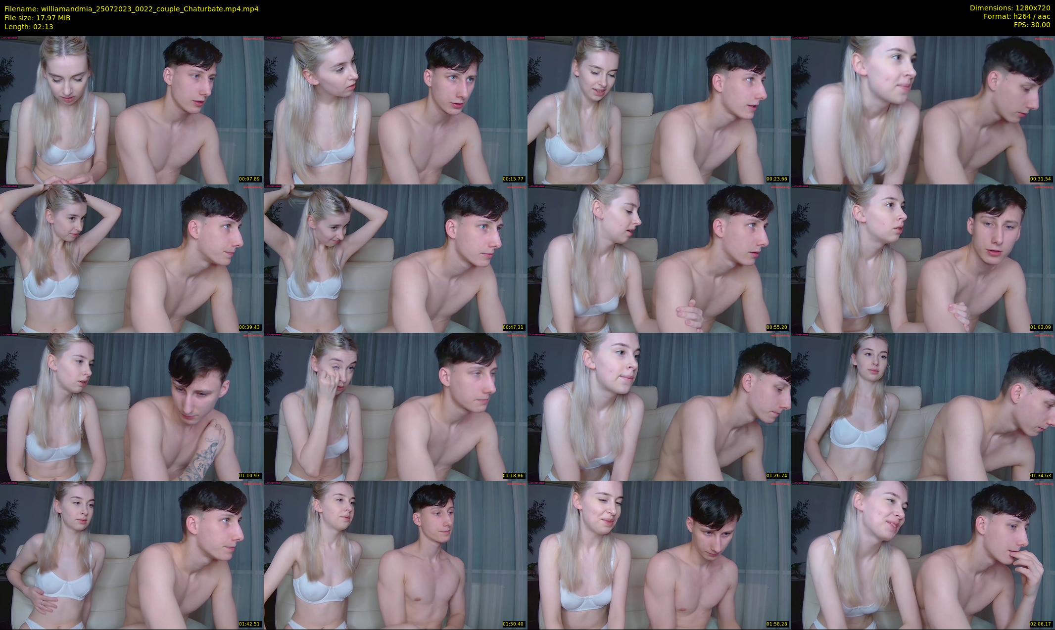 williamandmia — 3 minute Chaturbate couple cam show recording, 720p, Jul 25, 2023