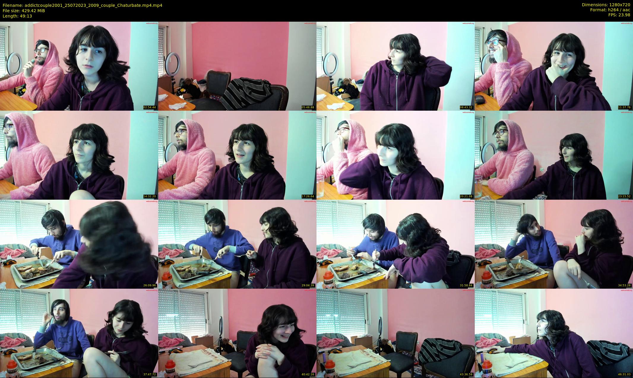 addictcouple2001 — 50 minute Chaturbate couple cam show recording, 720p, Jul 25, 2023