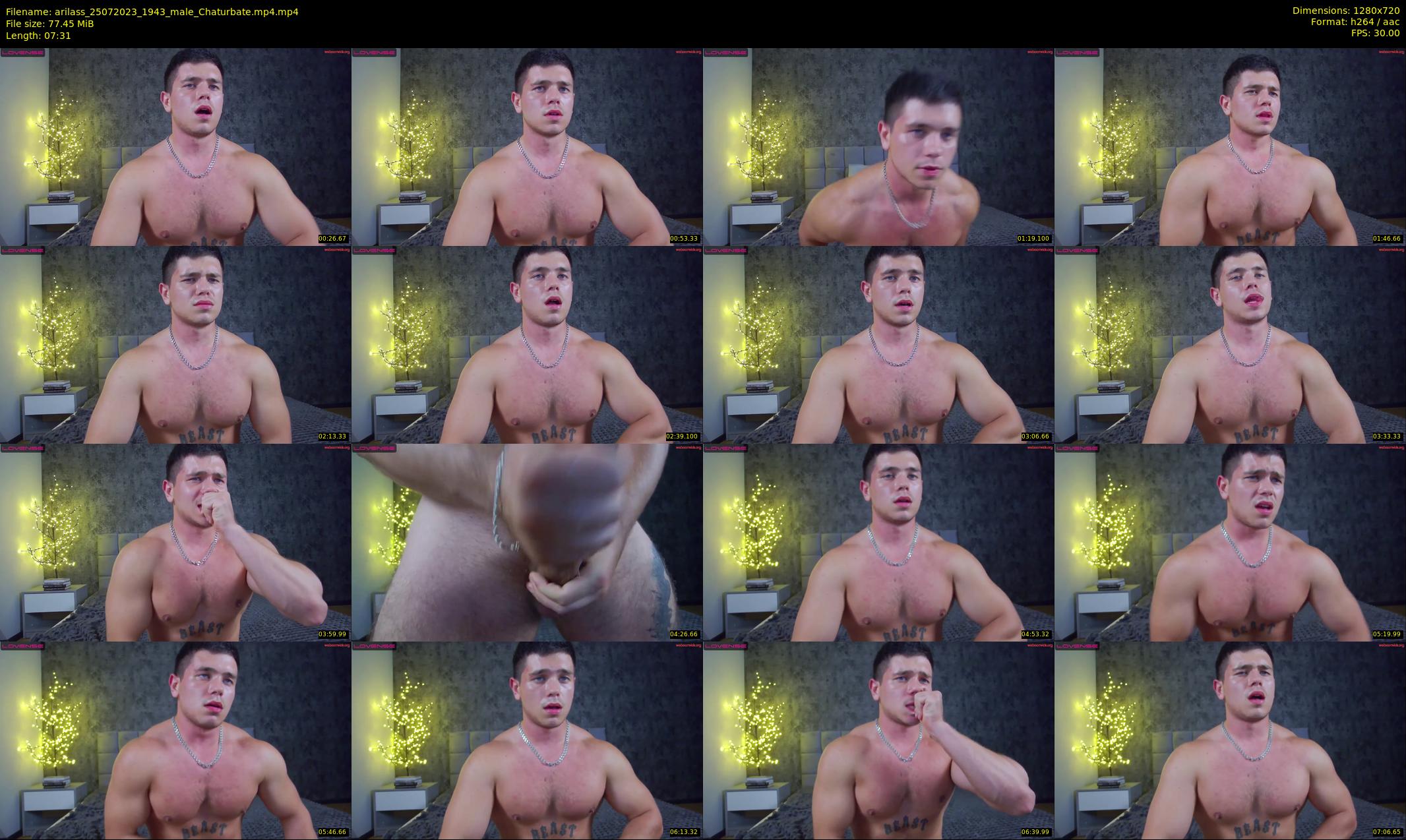 arilass — 8 minute Chaturbate male cam show recording, 720p, Jul 25, 2023