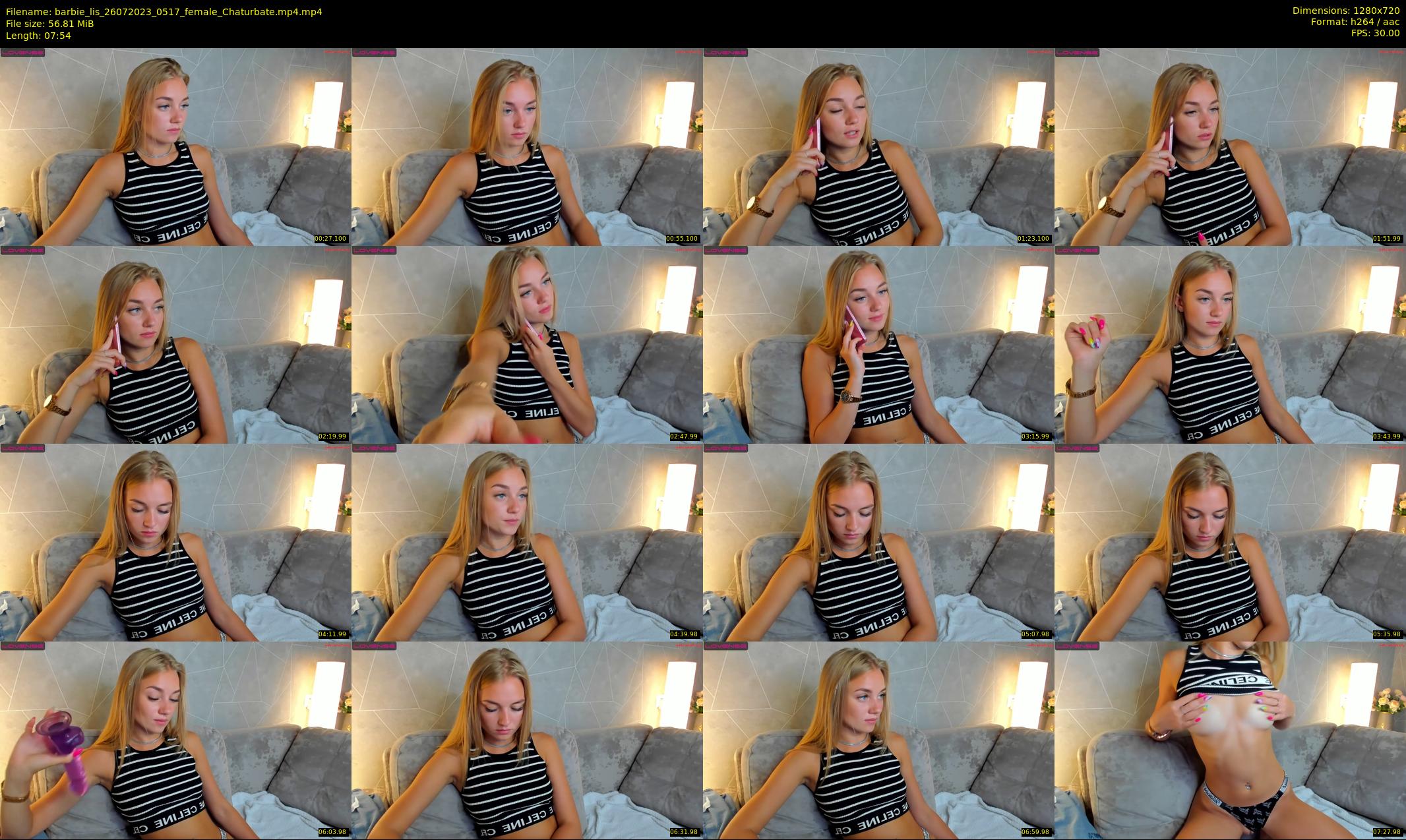 barbie_lis — 8 minute Chaturbate female cam show recording, 720p, Jul 26, 2023