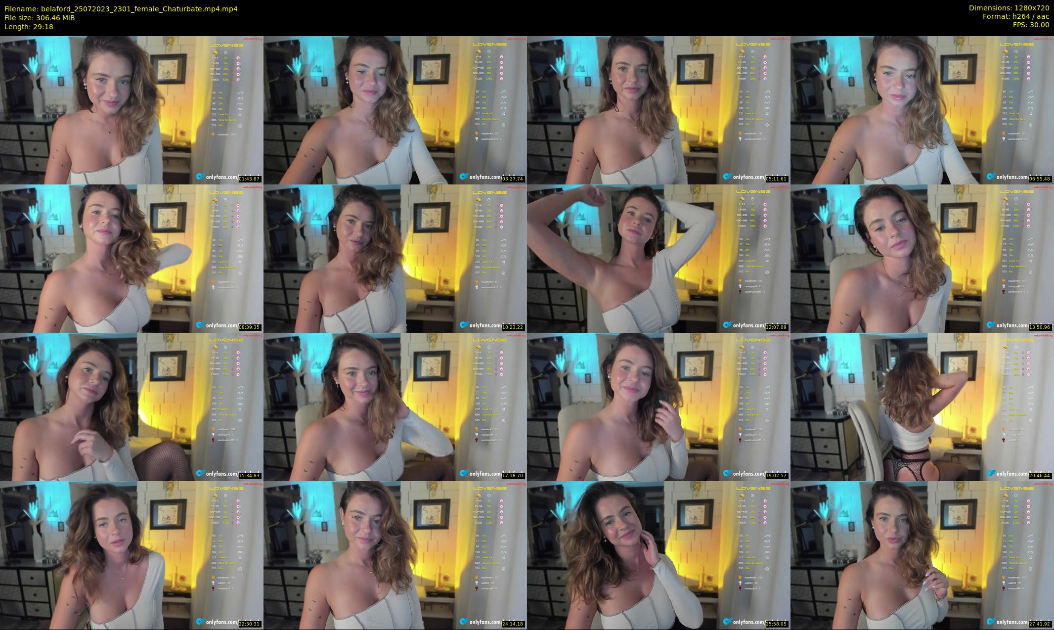 belaford — 30 minute Chaturbate female cam show recording, 720p, Jul 25, 2023