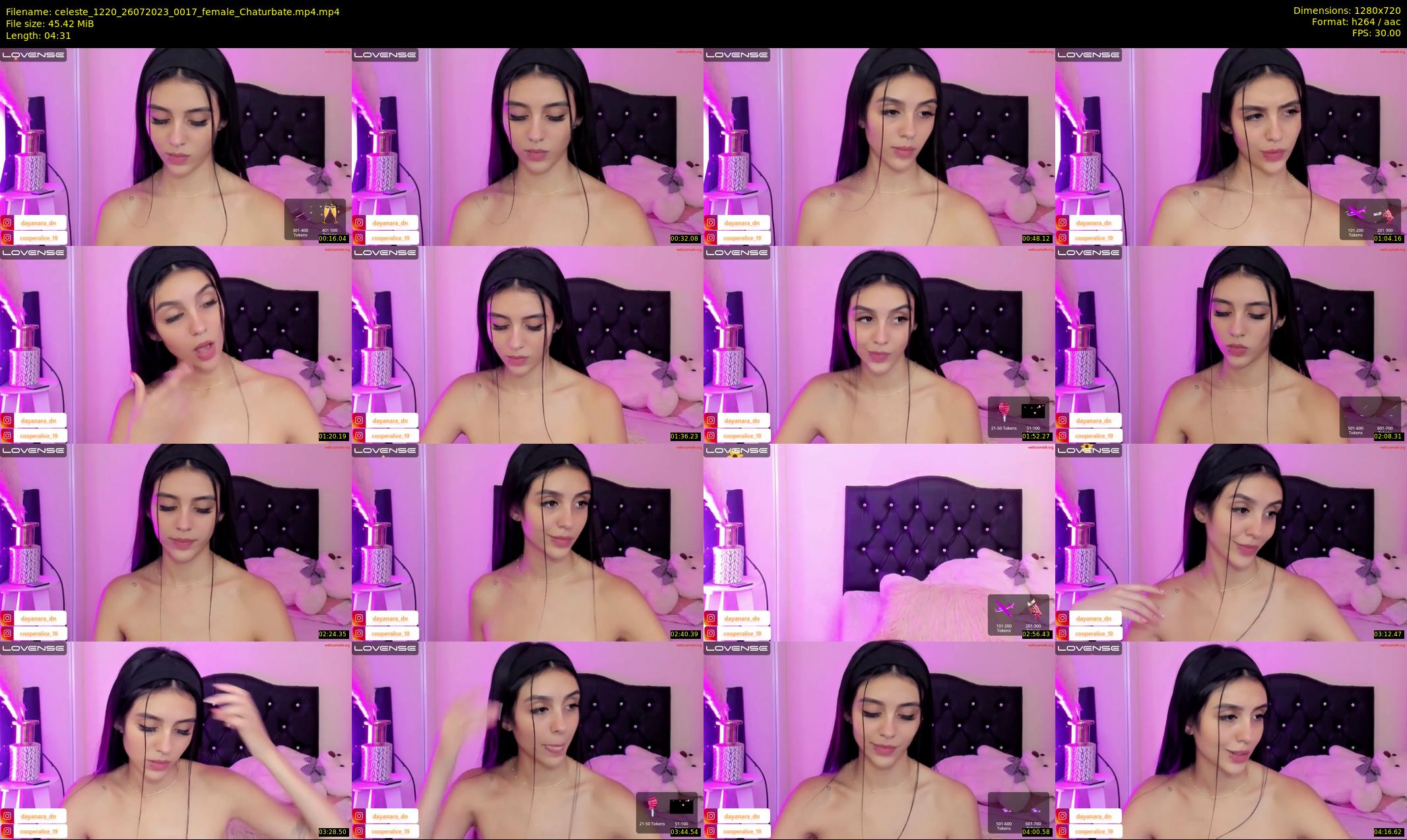 celeste_1220 — 5 minute Chaturbate female cam show recording, 720p, Jul 26, 2023