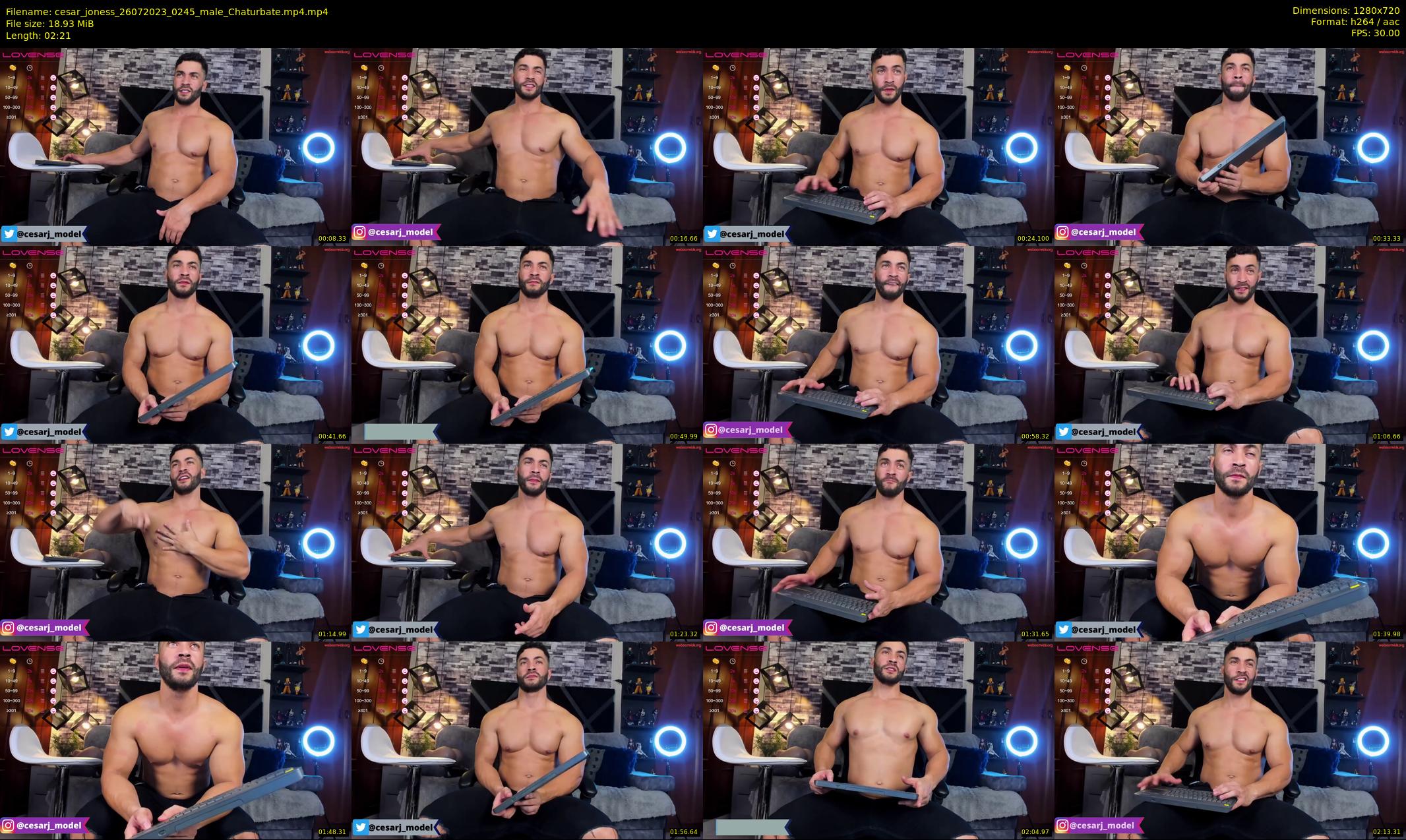 cesar_joness — 3 minute Chaturbate male cam show recording, 720p, Jul 26, 2023