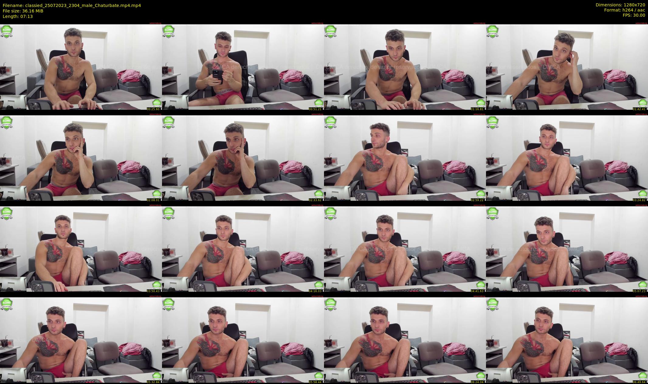classied — 8 minute Chaturbate male cam show recording, 720p, Jul 25, 2023