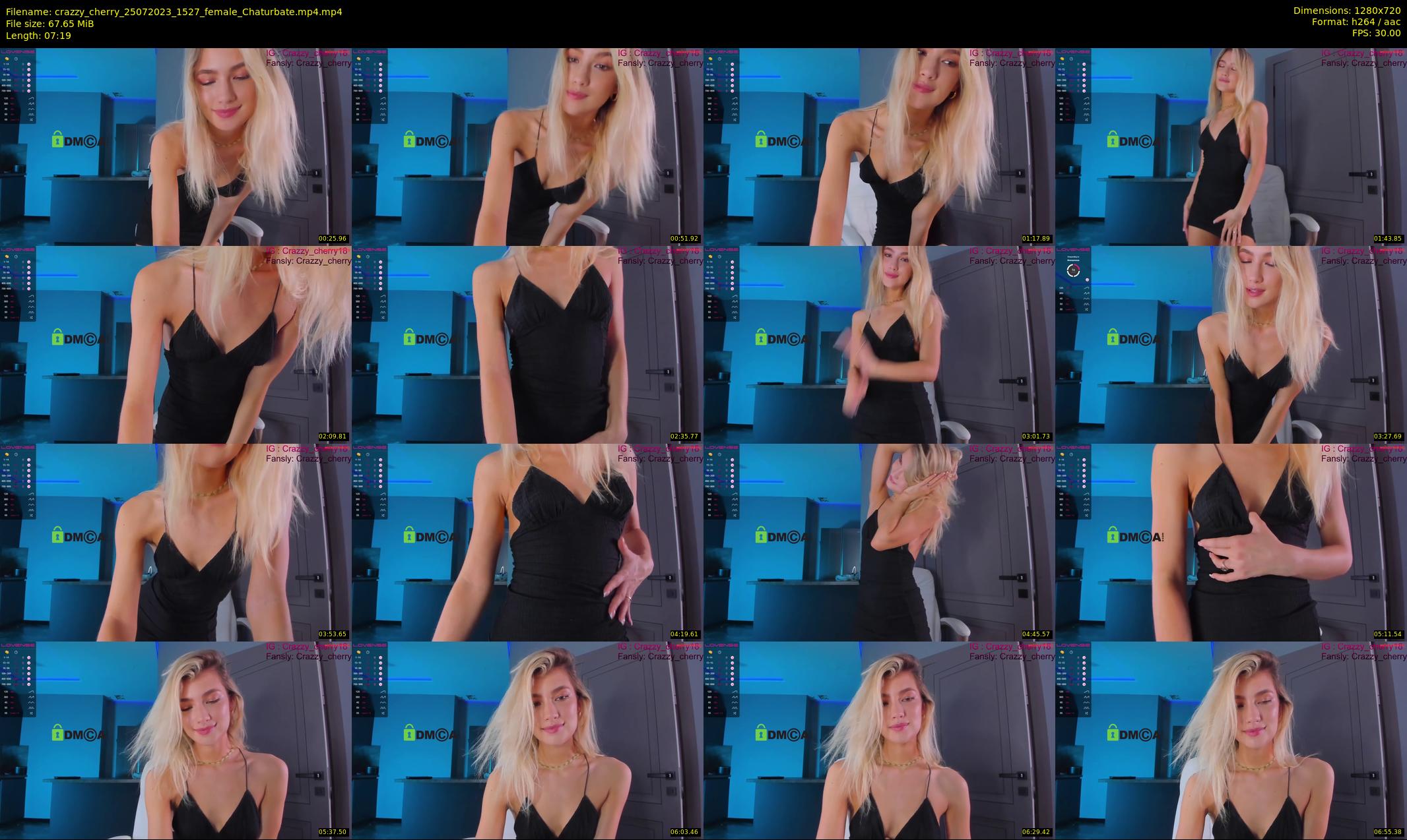 crazzy_cherry — 8 minute Chaturbate female cam show recording, 720p, Jul 25, 2023