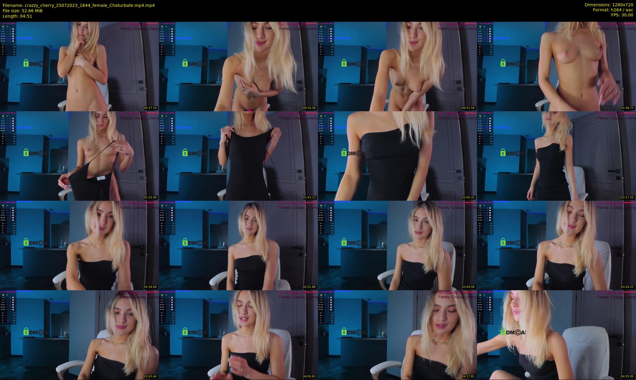 crazzy_cherry — 5 minute Chaturbate female cam show recording, 720p, Jul 25, 2023