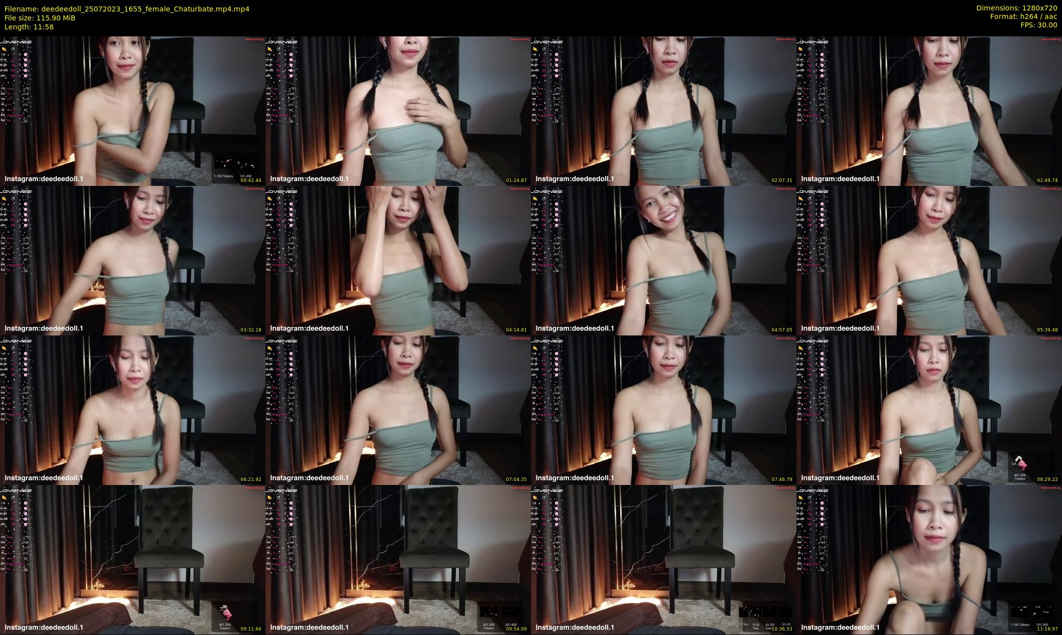 deedeedoll — 12 minute Chaturbate female cam show recording, 720p, Jul 25, 2023
