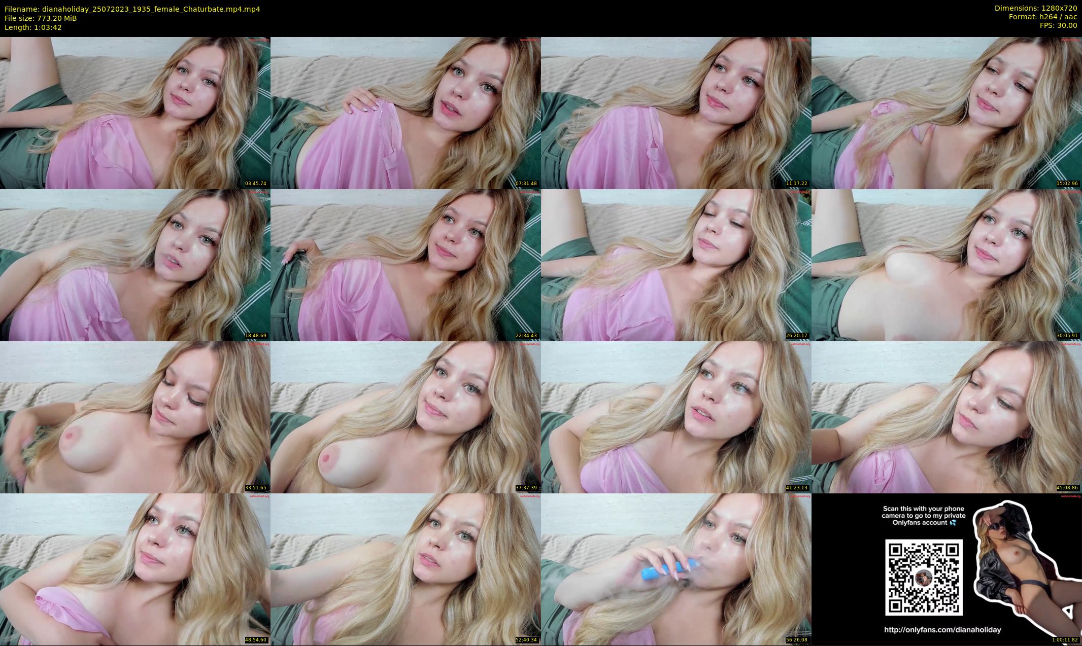 dianaholiday — 64 minute Chaturbate female cam show recording, 720p, Jul 25, 2023