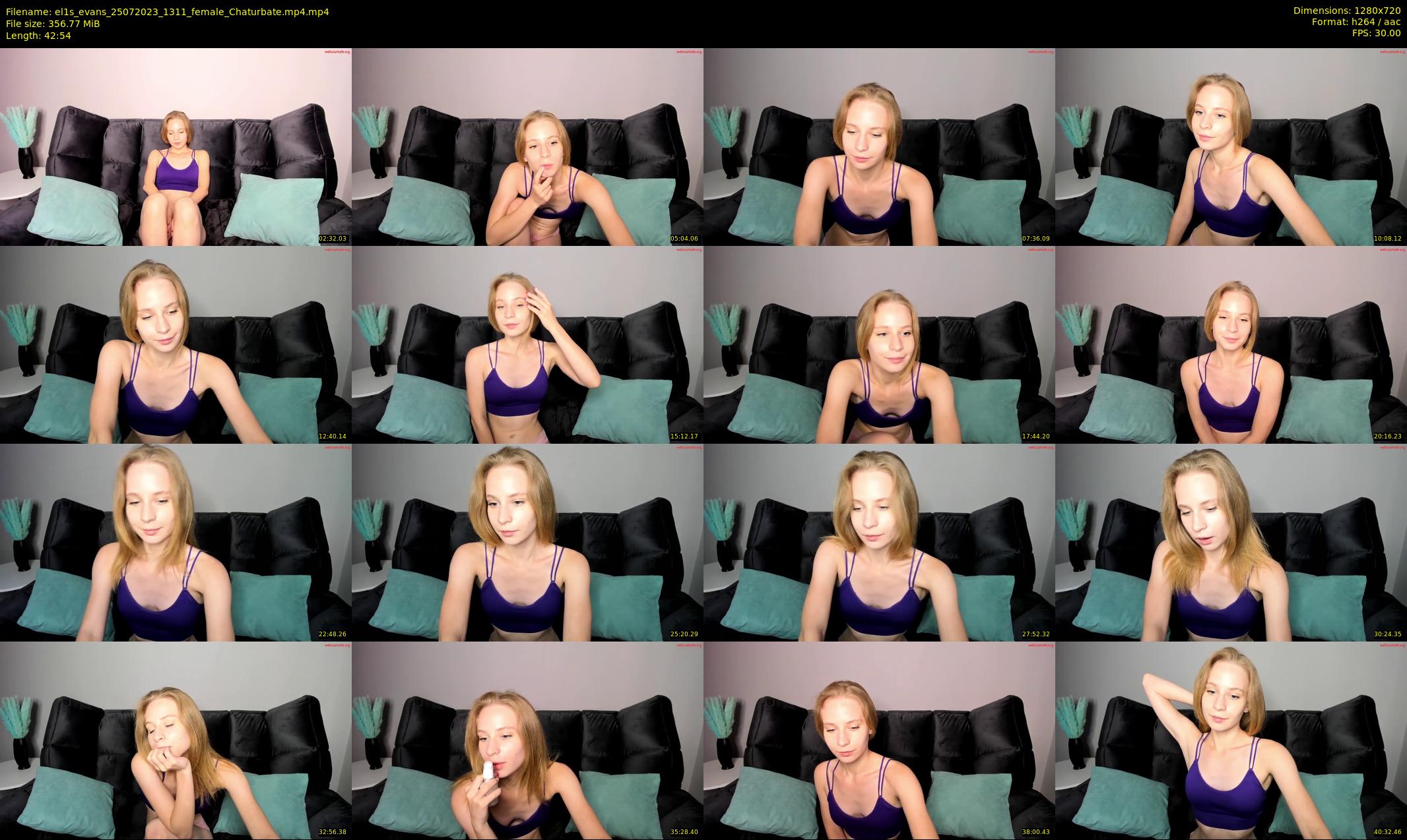 el1s_evans — 43 minute Chaturbate female cam show recording, 720p, Jul 25, 2023