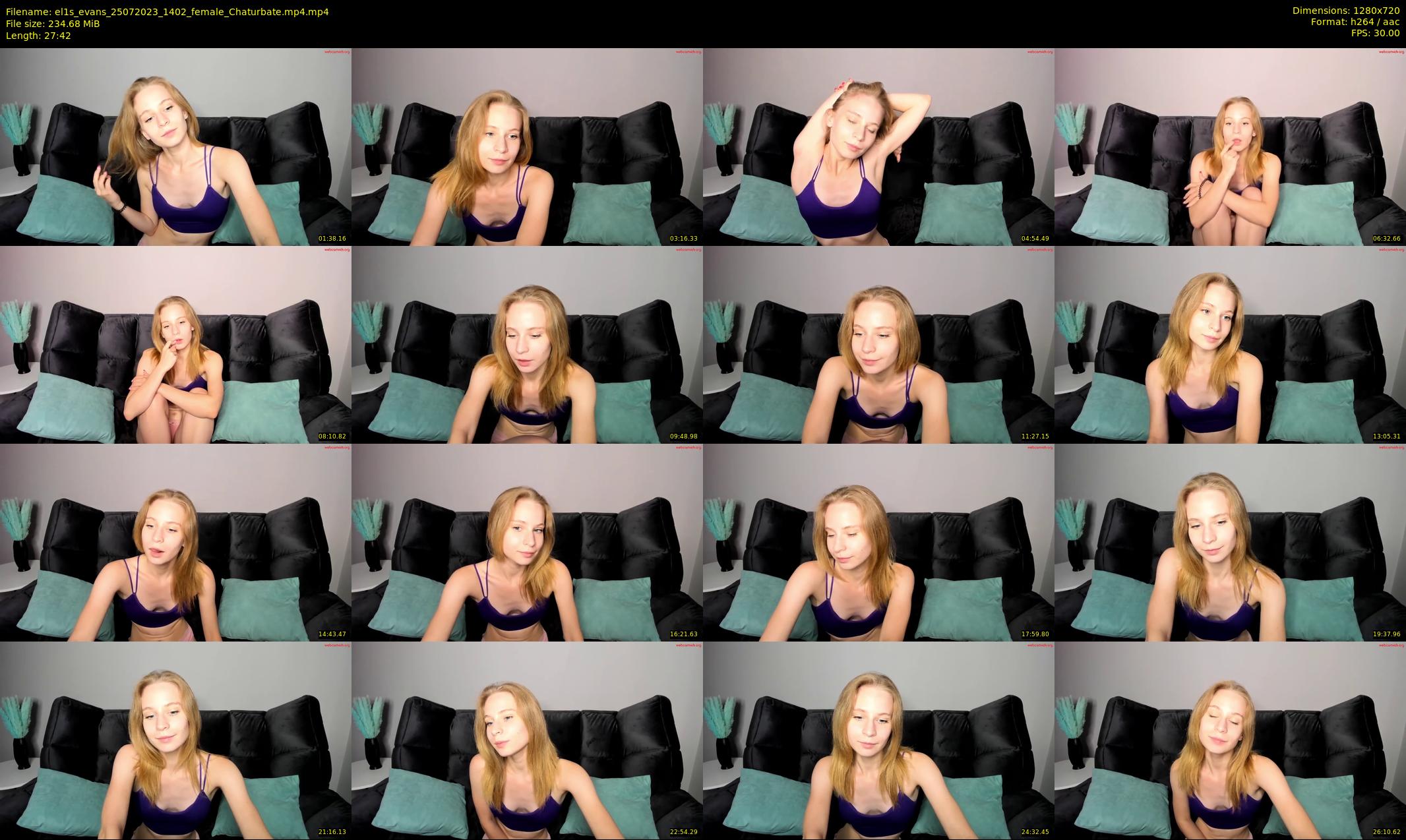 el1s_evans — 28 minute Chaturbate female cam show recording, 720p, Jul 25, 2023
