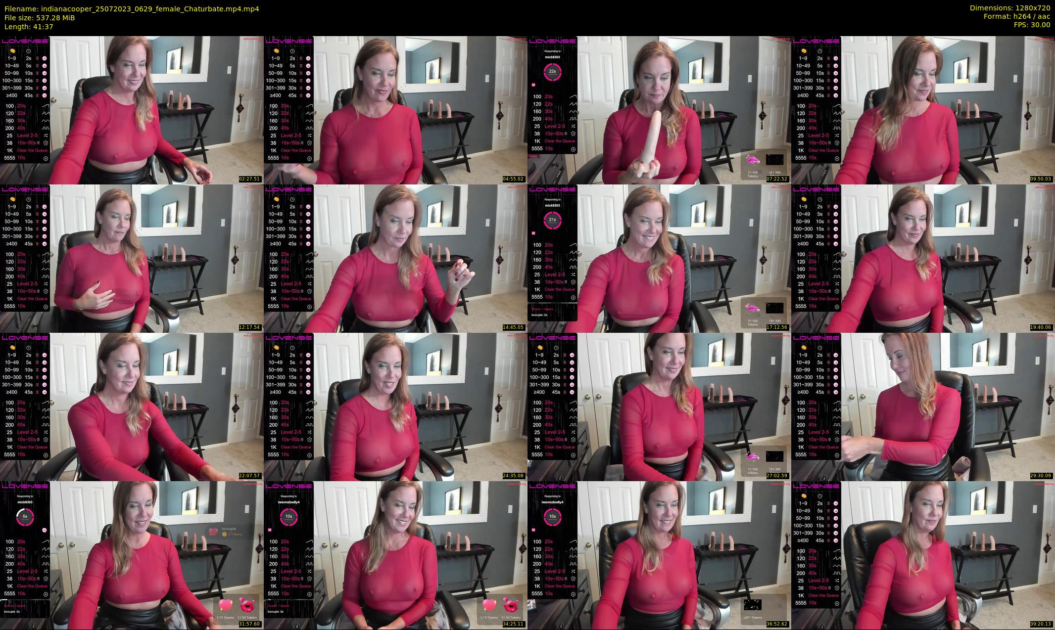 indianacooper — 42 minute Chaturbate female cam show recording, 720p, Jul 25, 2023