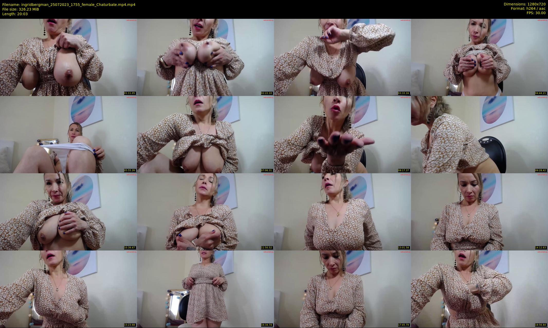 ingridbergman — 21 minute Chaturbate female cam show recording, 720p, Jul 25, 2023