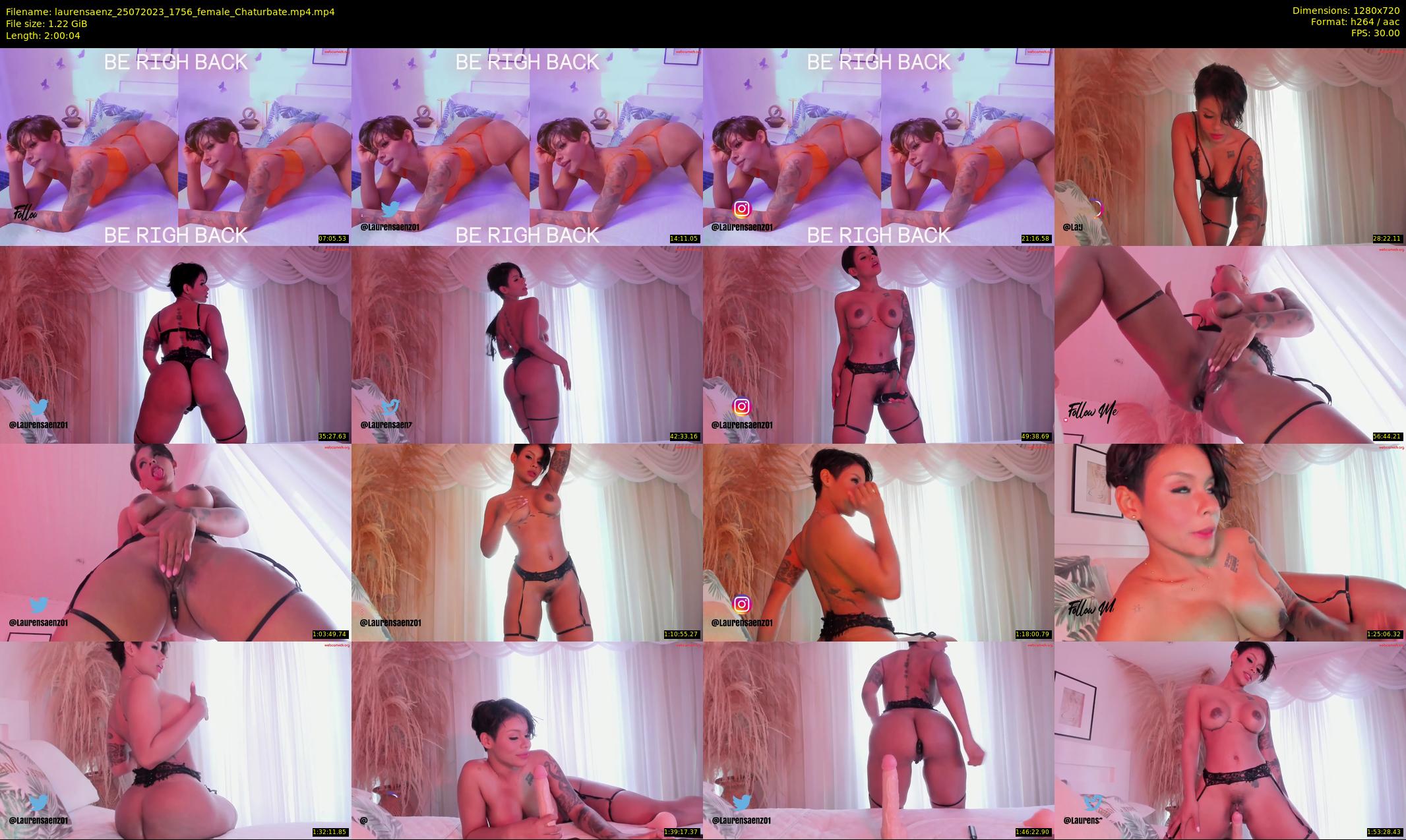 laurensaenz — 121 minute Chaturbate female cam show recording, 720p, Jul 25, 2023