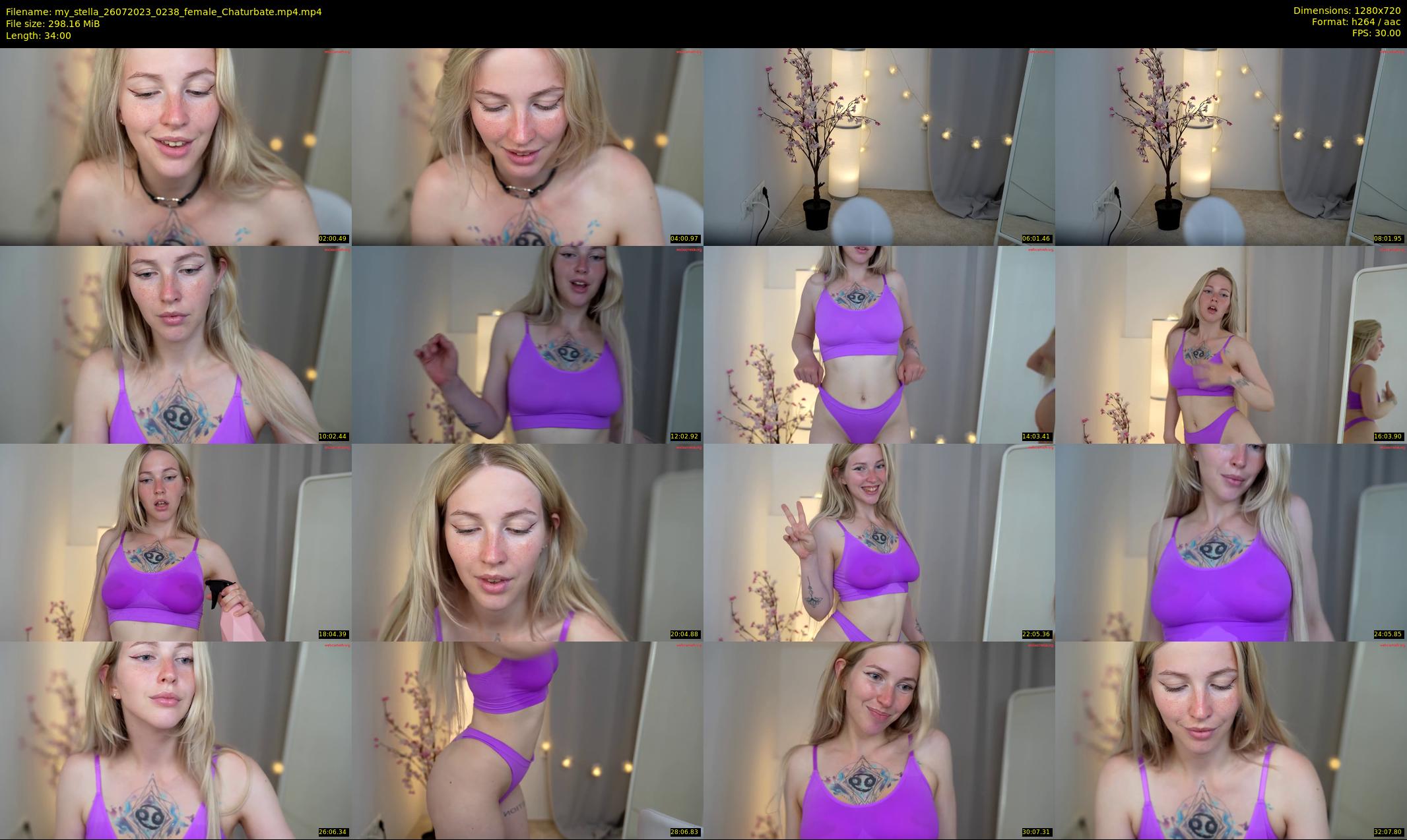 my_stella — 34 minute Chaturbate female cam show recording, 720p, Jul 26, 2023