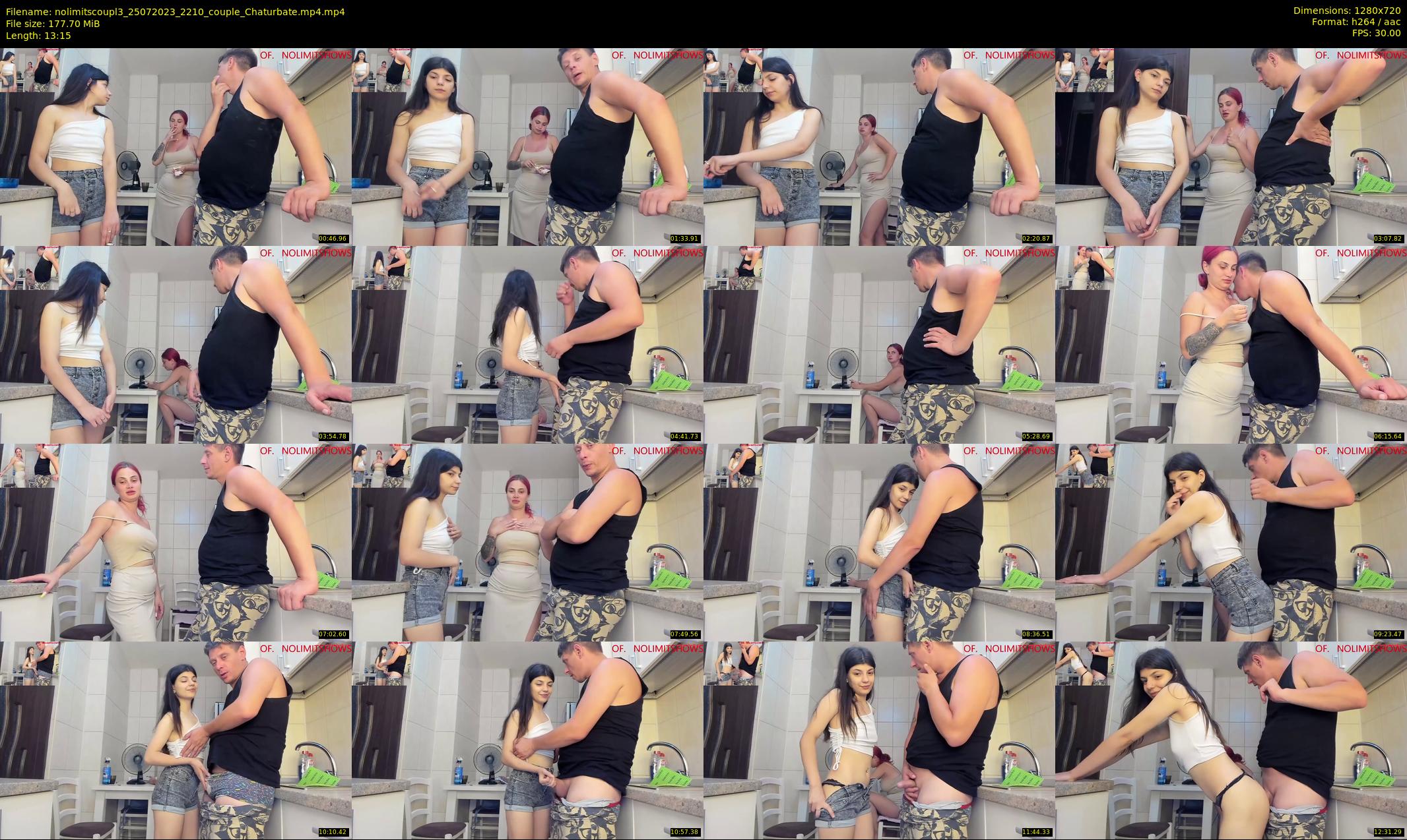 nolimitscoupl3 — 14 minute Chaturbate couple cam show recording, 720p, Jul 25, 2023