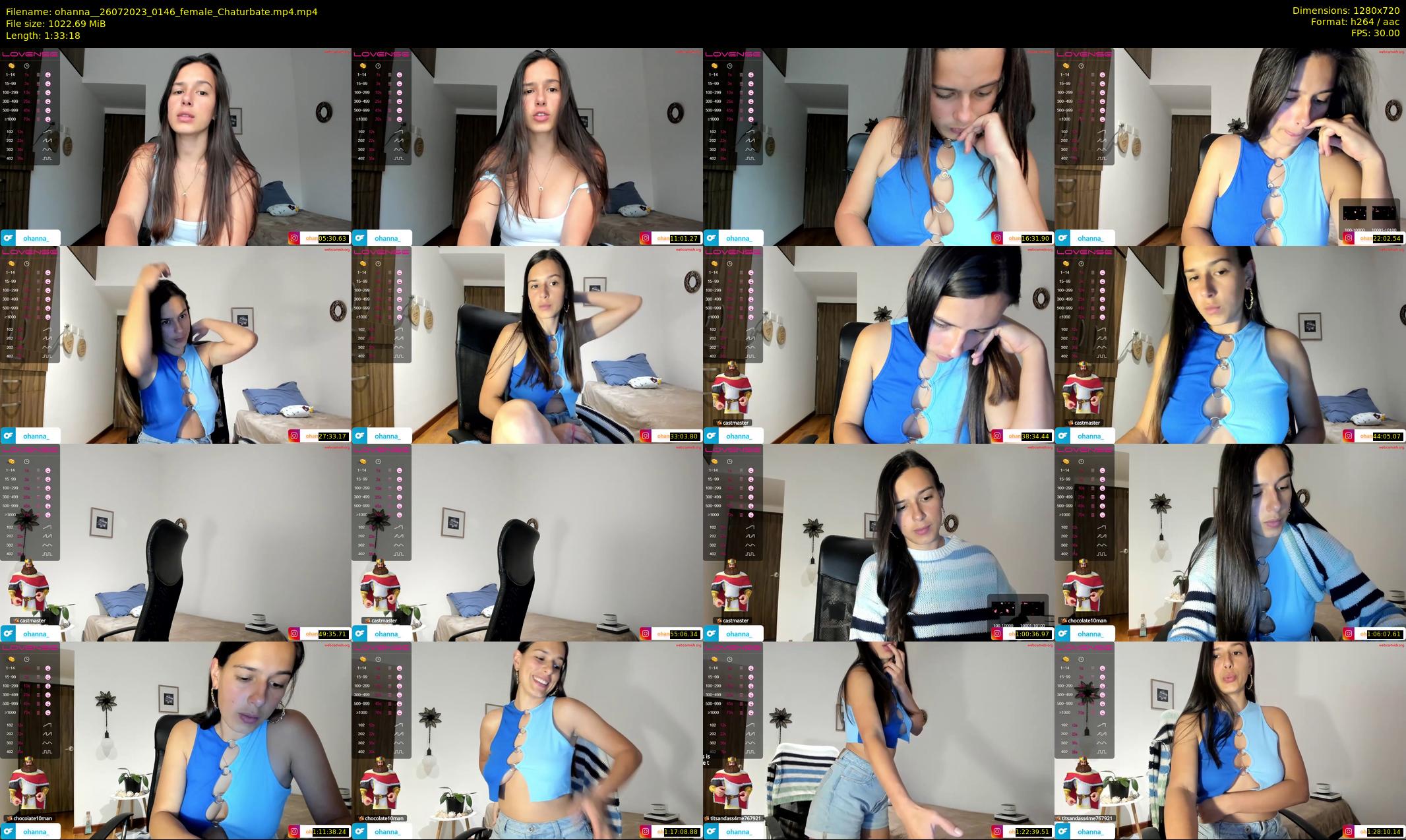 ohanna_ — 94 minute Chaturbate female cam show recording, 720p, Jul 26, 2023