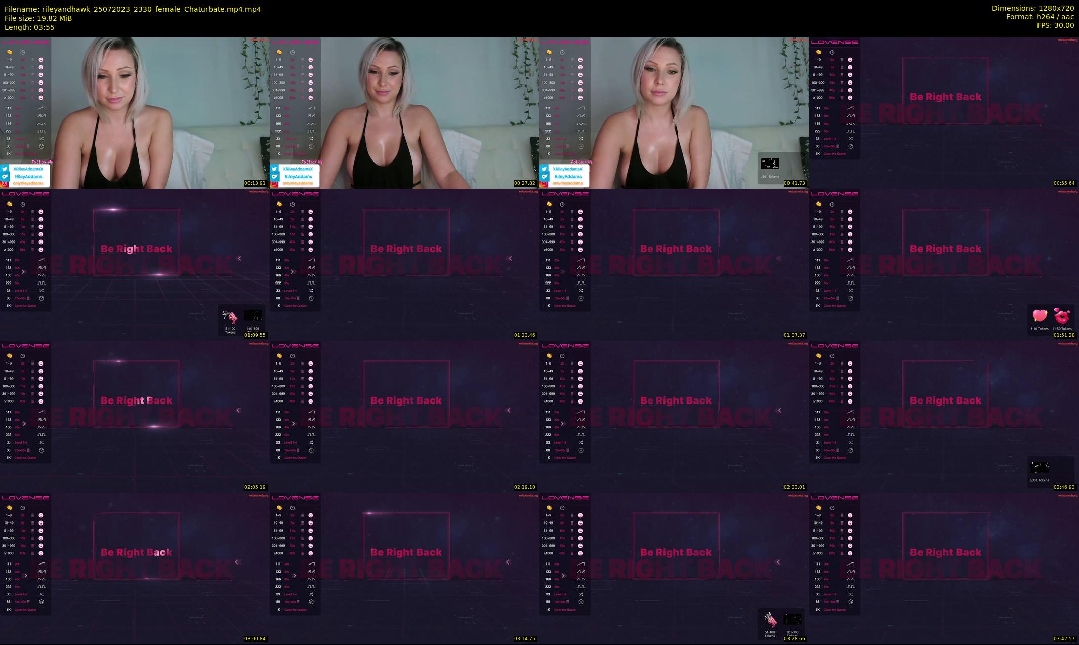 rileyandhawk — 4 minute Chaturbate couple cam show recording, 720p, Jul 25, 2023