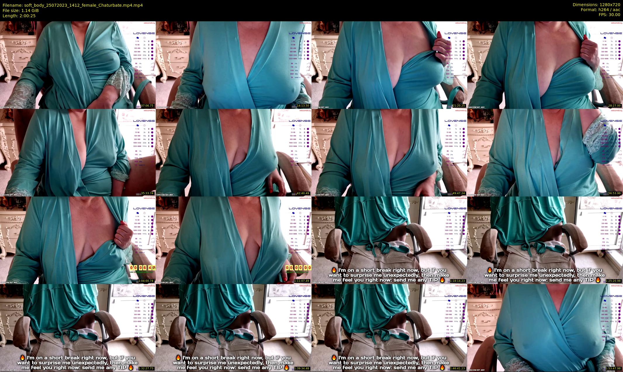 soft_body — 121 minute Chaturbate female cam show recording, 720p, Jul 25, 2023
