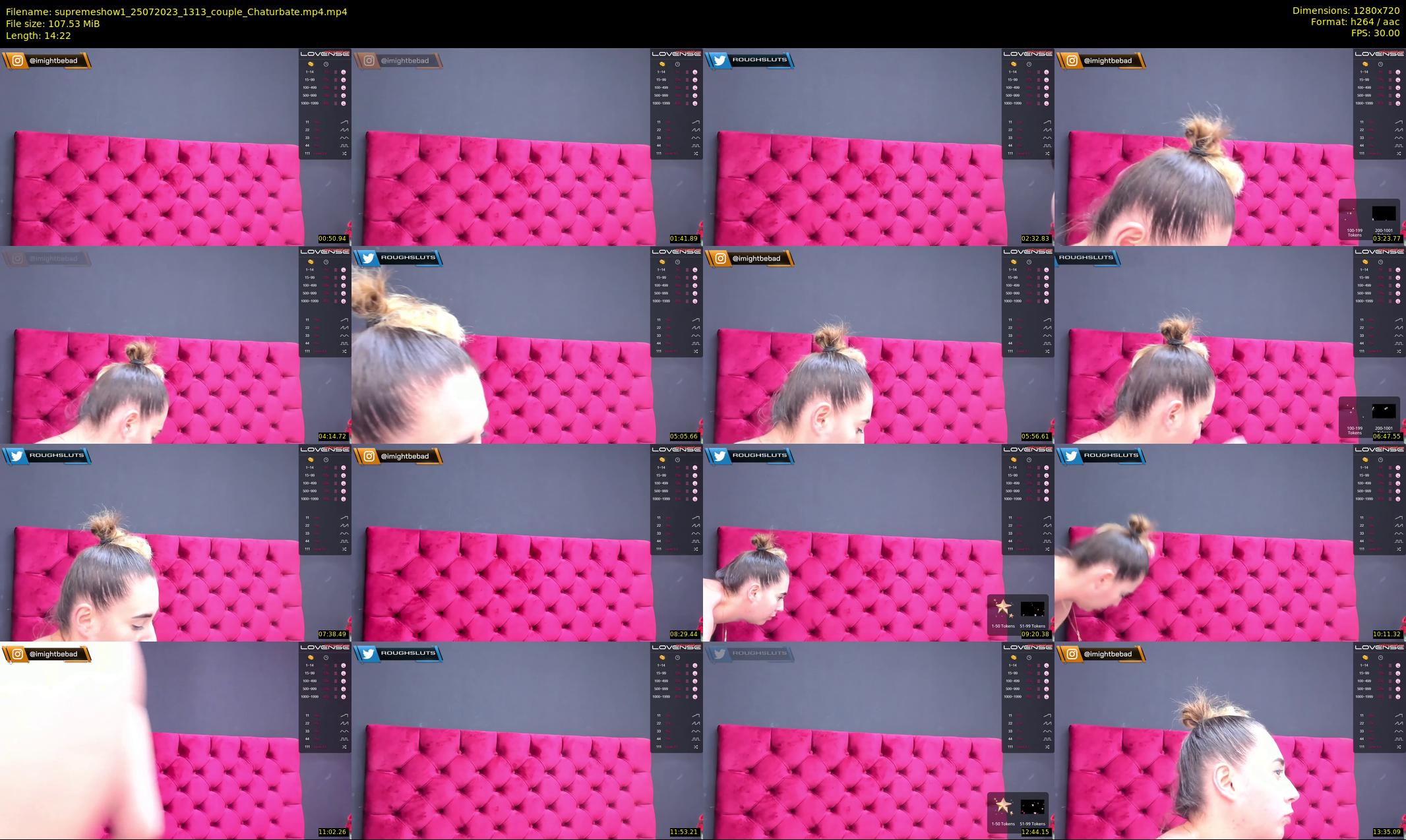 supremeshow1 — 15 minute Chaturbate couple cam show recording, 720p, Jul 25, 2023