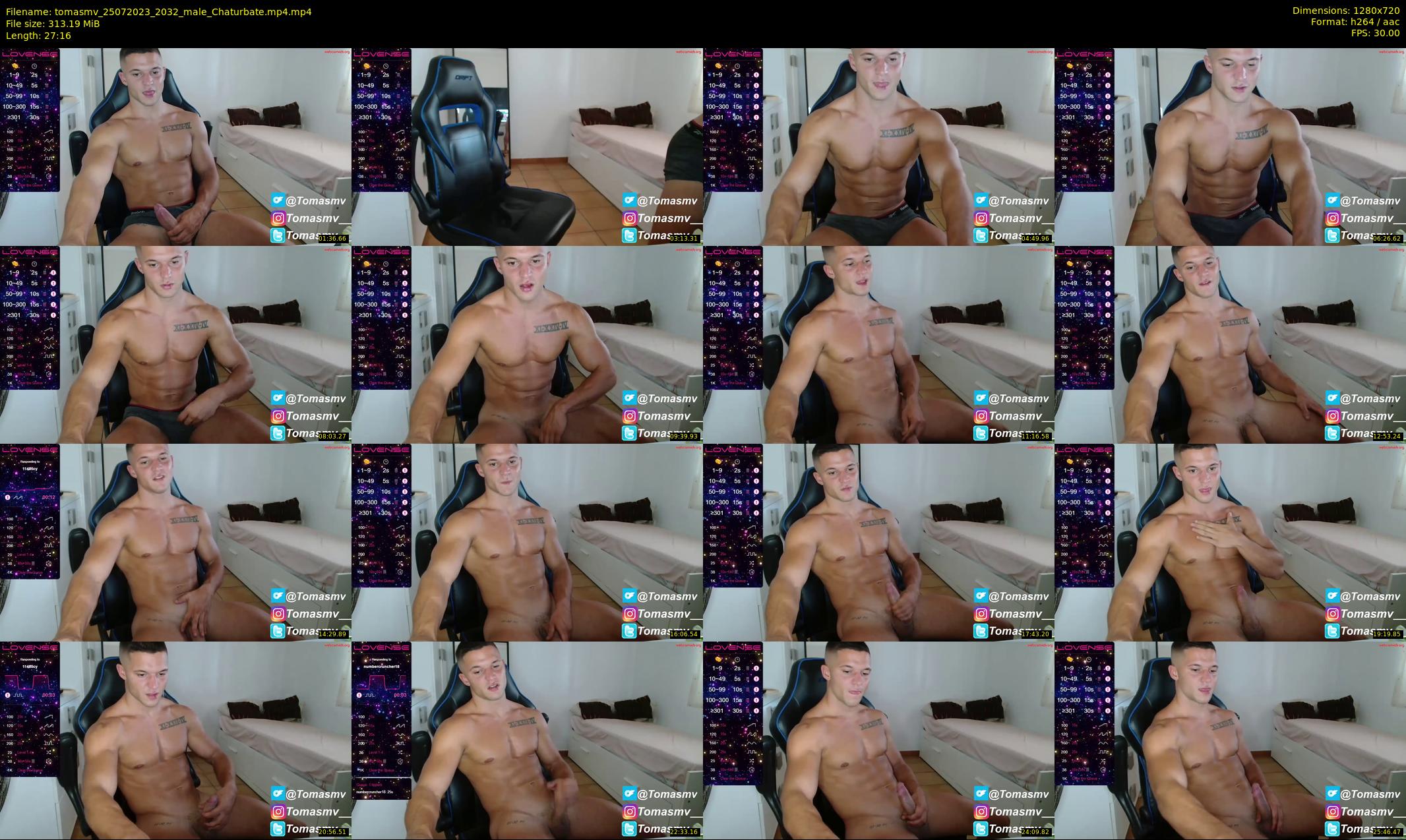 tomasmv — 28 minute Chaturbate male cam show recording, 720p, Jul 25, 2023