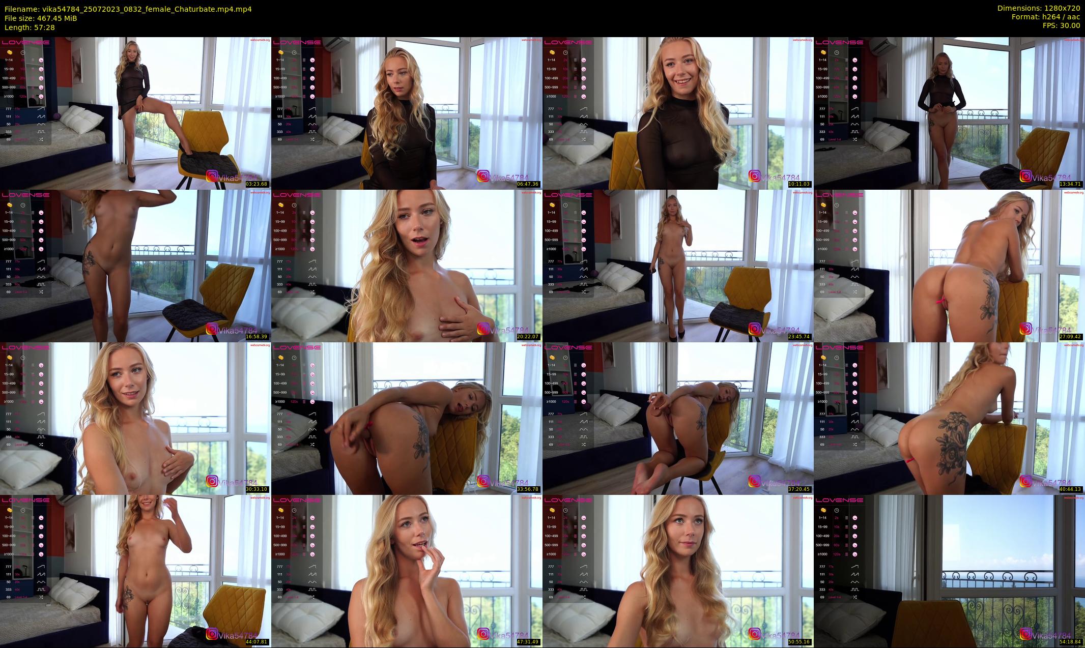 vika54784 — 58 minute Chaturbate female cam show recording, 720p, Jul 25, 2023