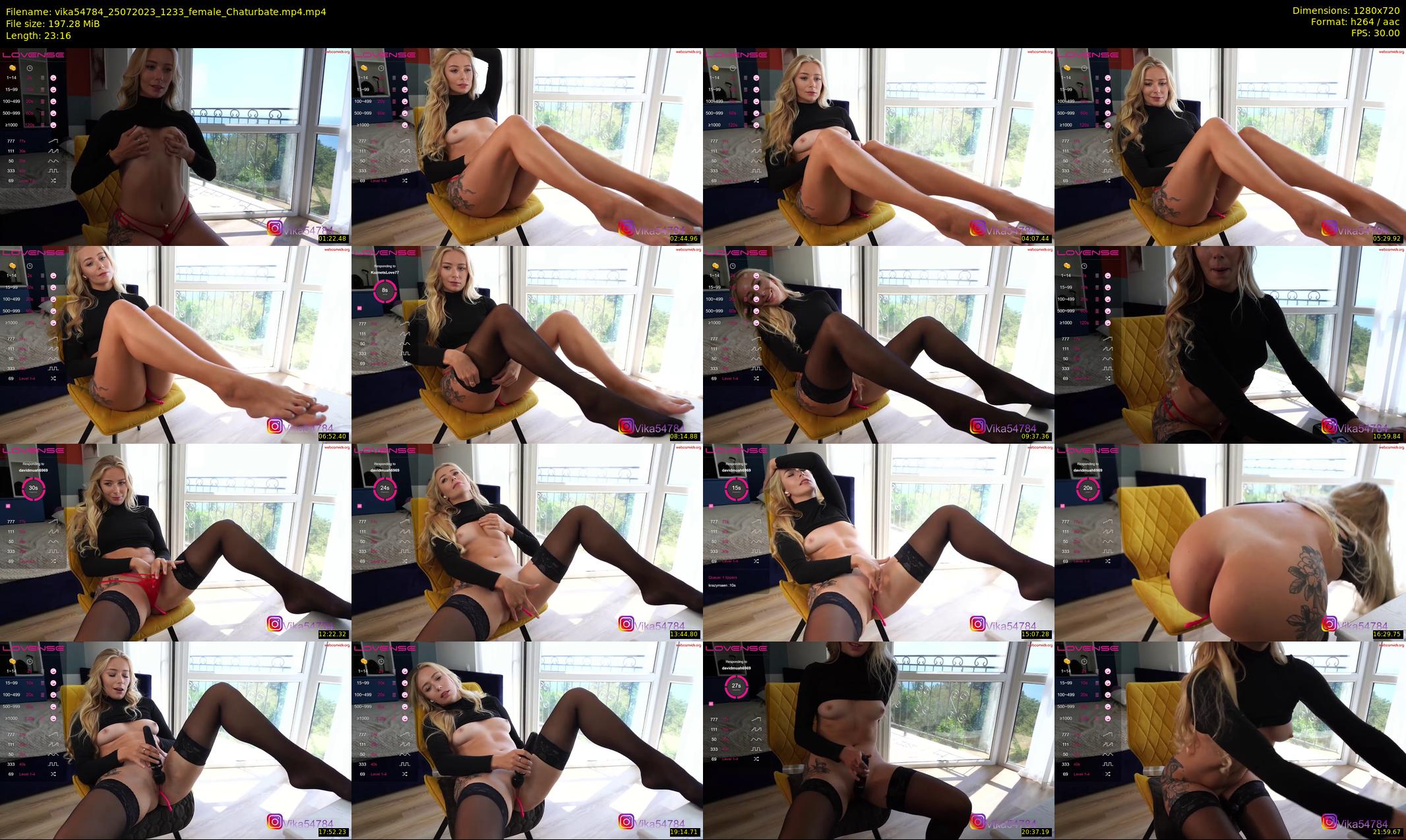 vika54784 — 24 minute Chaturbate female cam show recording, 720p, Jul 25, 2023