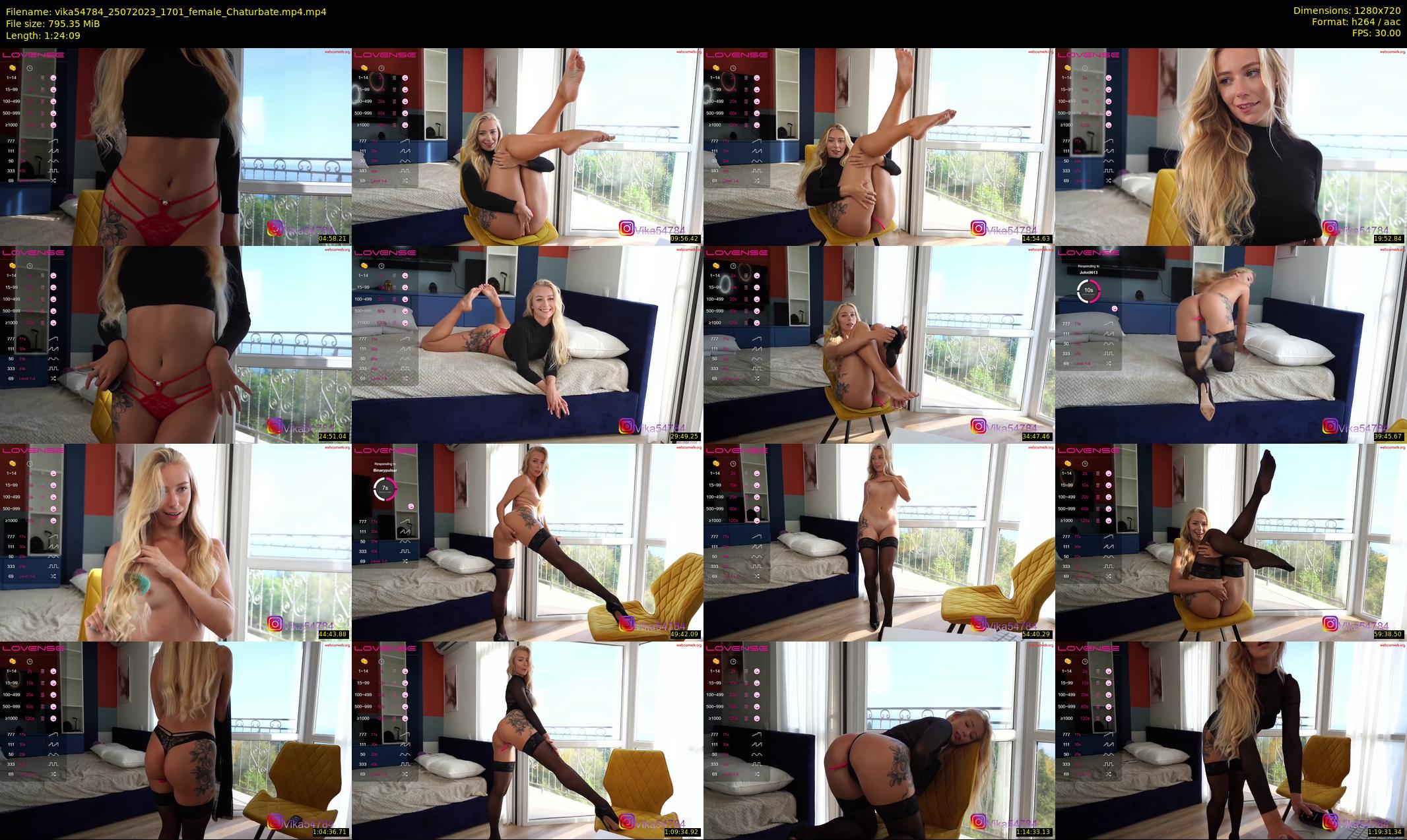 vika54784 — 85 minute Chaturbate female cam show recording, 720p, Jul 25, 2023