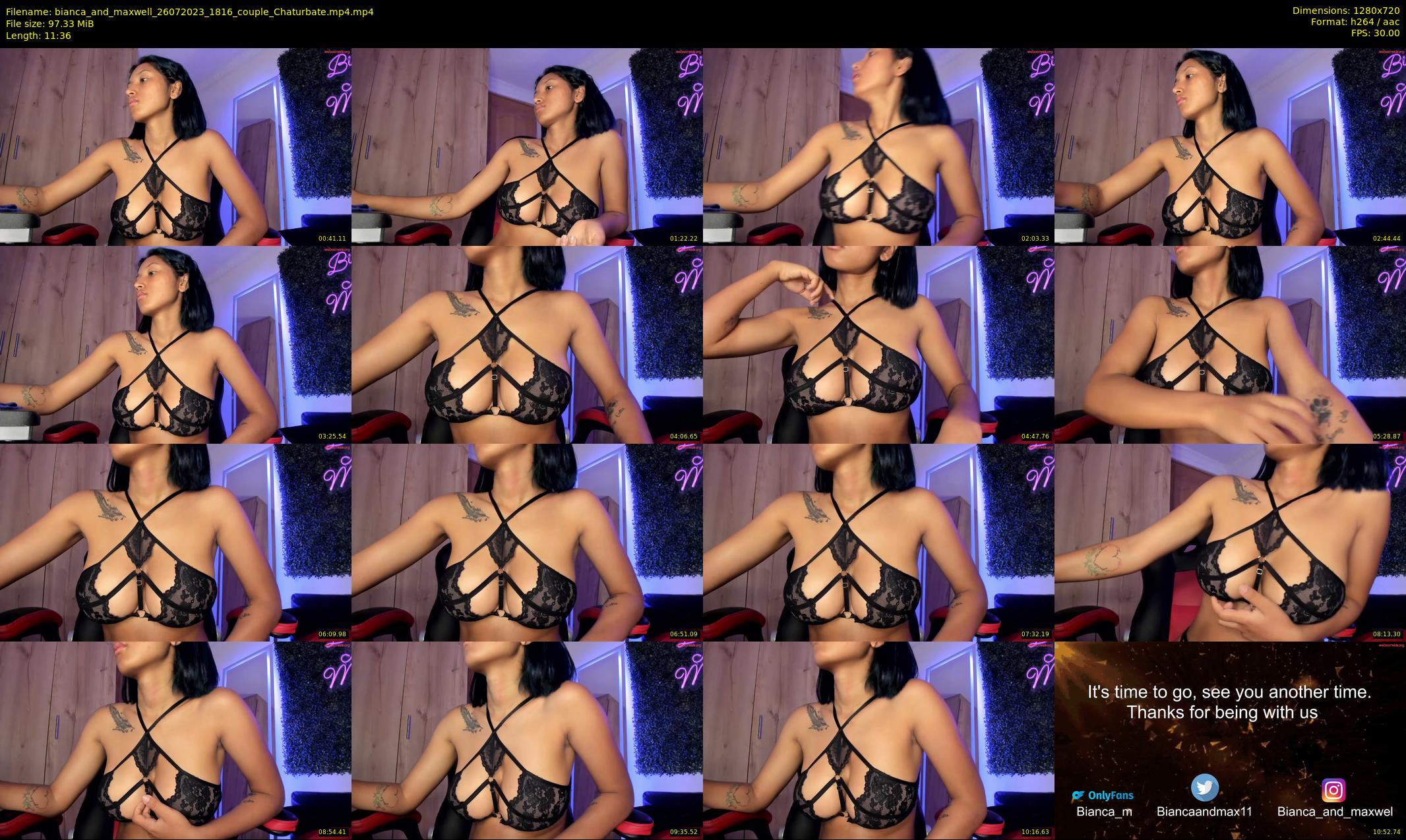 bianca_and_maxwell — 12 minute Chaturbate couple cam show recording, 720p, Jul 26, 2023