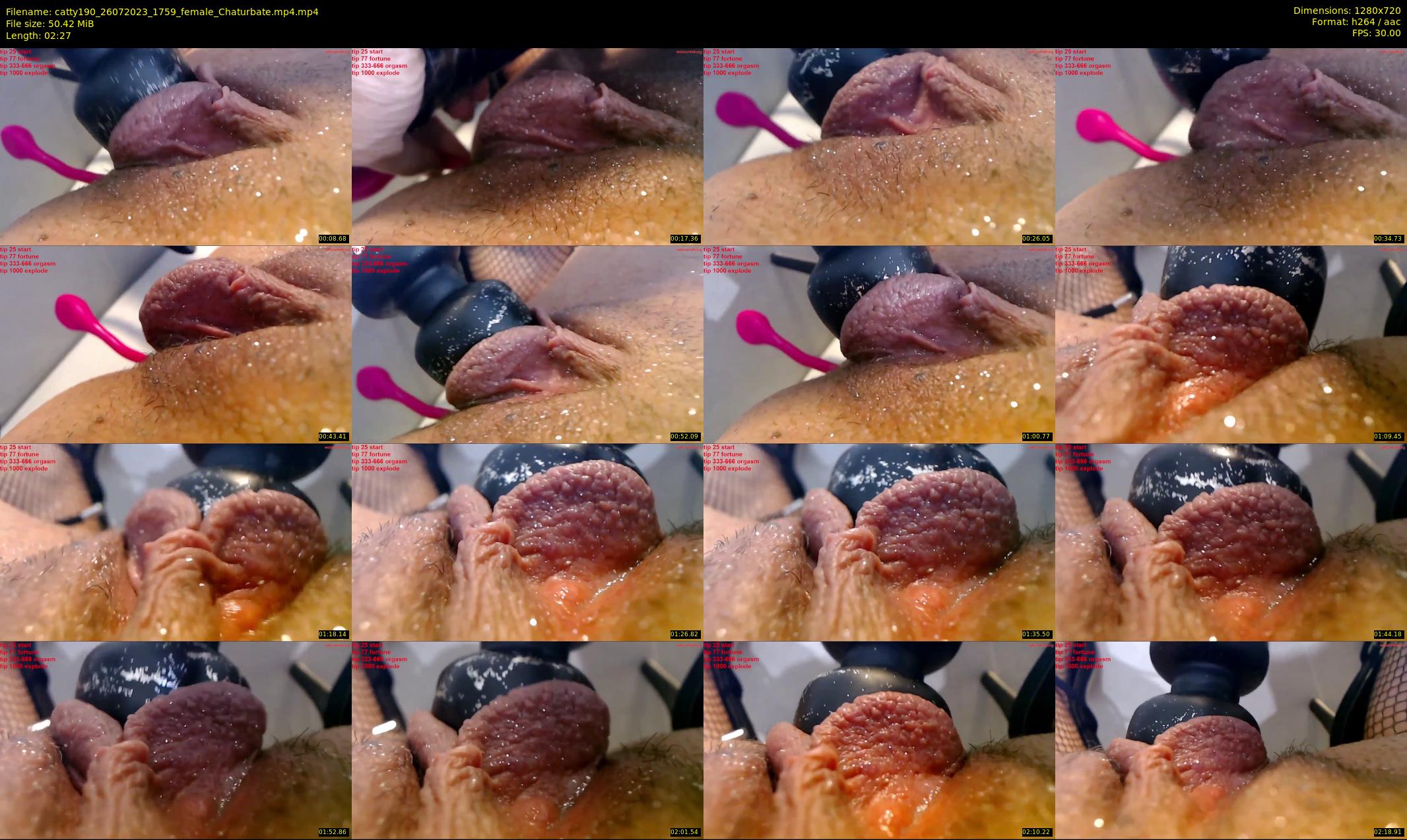 catty190 — 3 minute Chaturbate female cam show recording, 720p, Jul 26, 2023