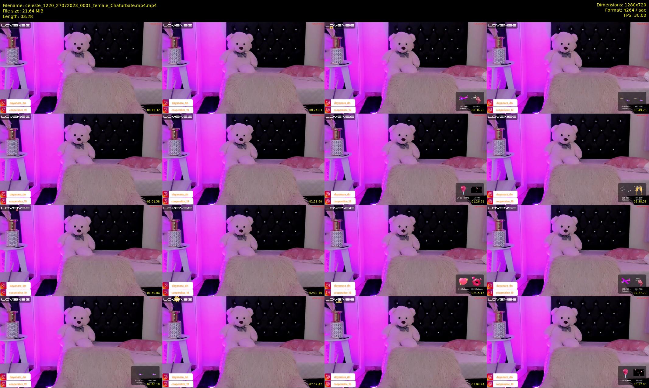 celeste_1220 — 4 minute Chaturbate female cam show recording, 720p, Jul 27, 2023