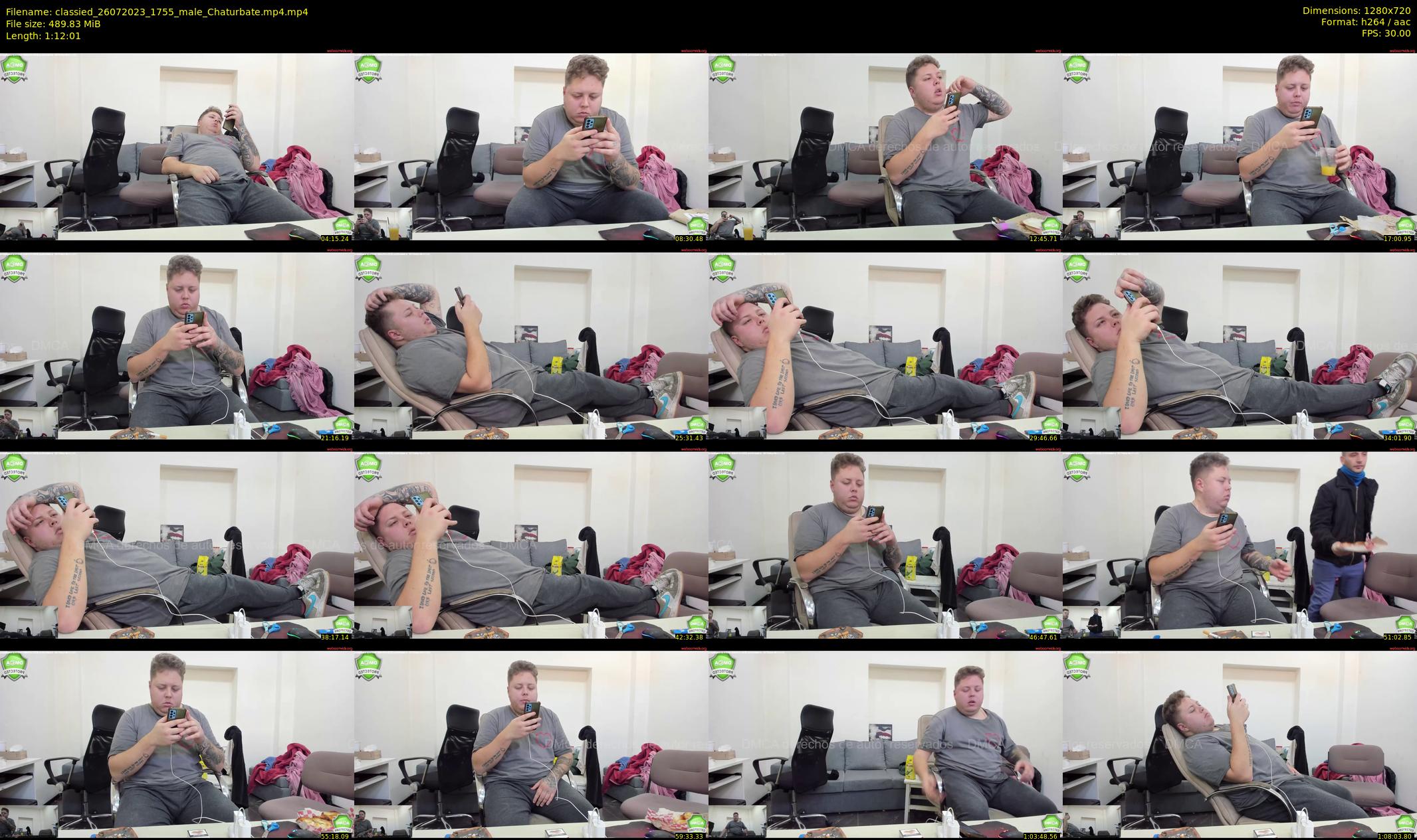 classied — 73 minute Chaturbate male cam show recording, 720p, Jul 26, 2023