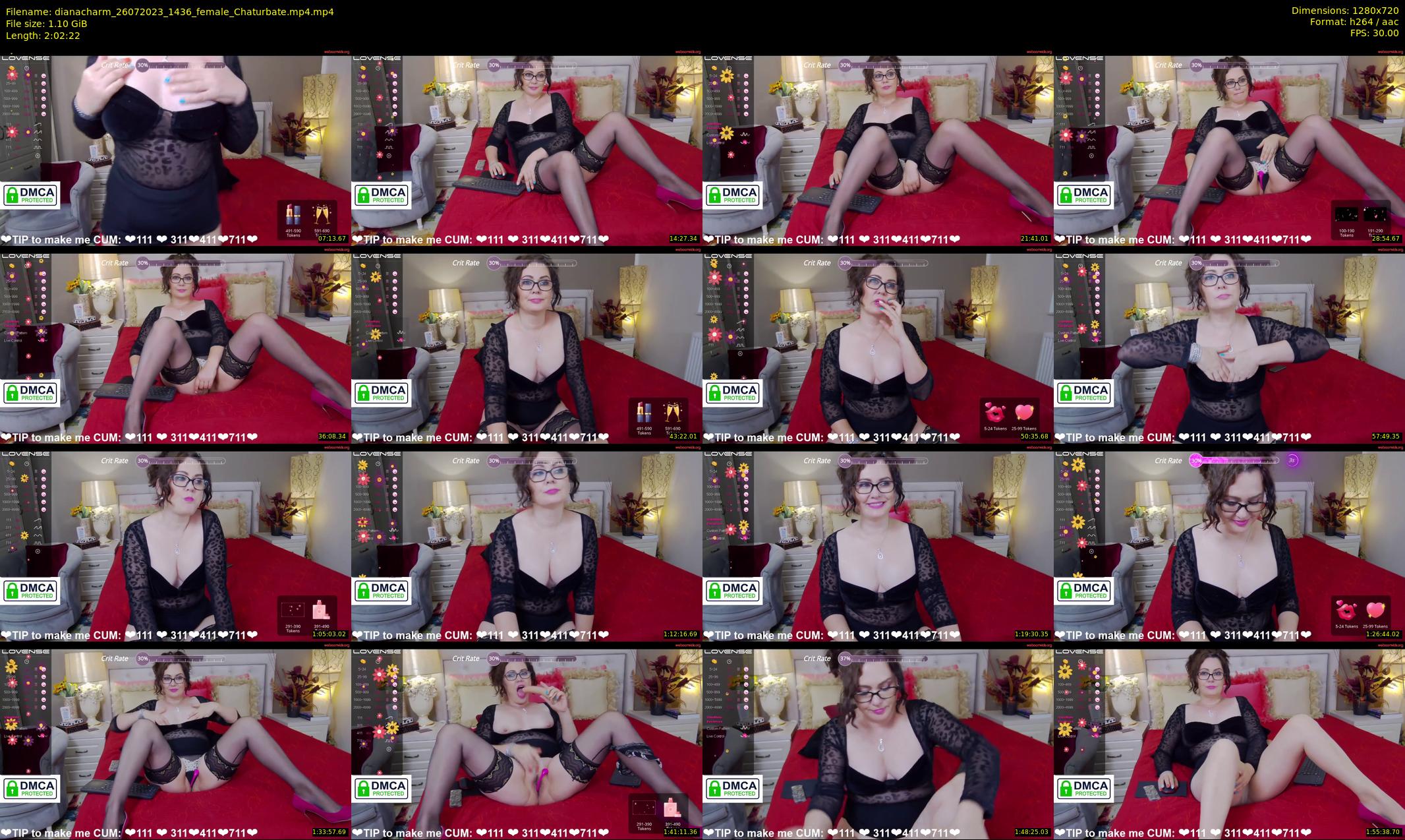dianacharm — 123 minute Chaturbate female cam show recording, 720p, Jul 26, 2023