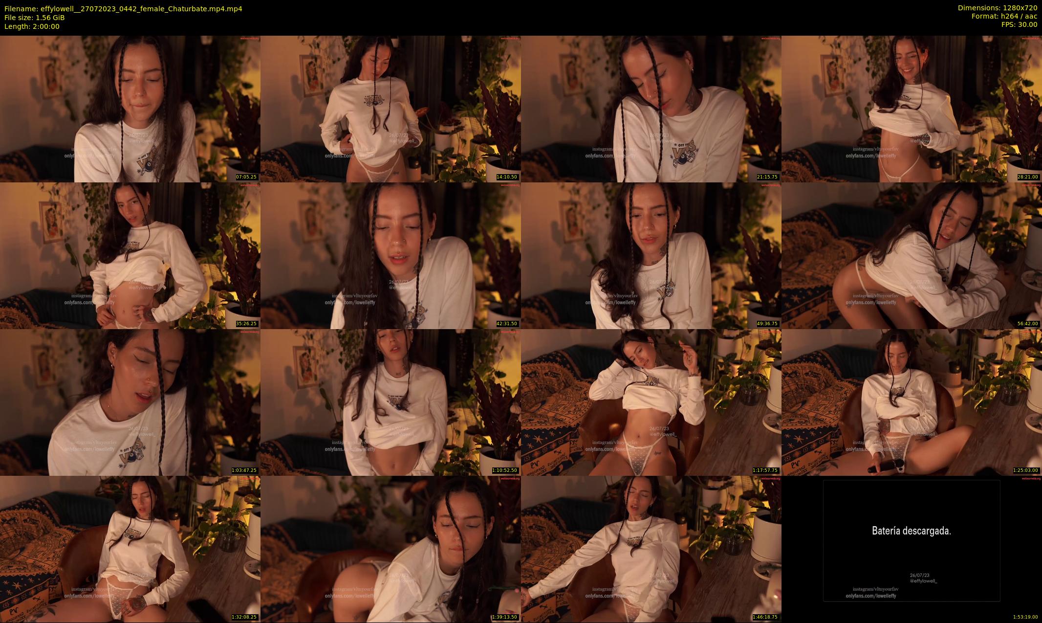 effylowell_ — 120 minute Chaturbate female cam show recording, 720p, Jul 27, 2023