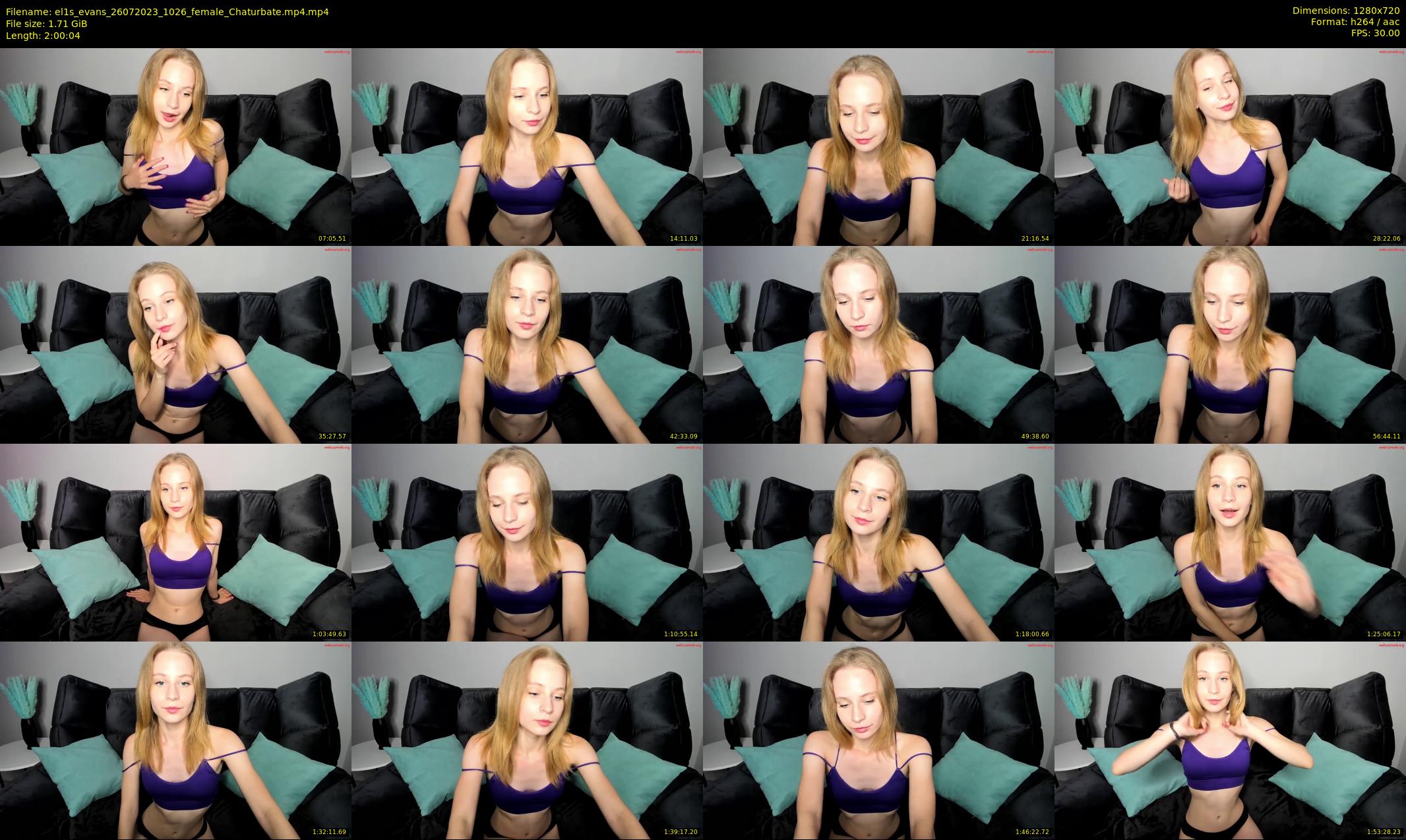 el1s_evans — 121 minute Chaturbate female cam show recording, 720p, Jul 26, 2023