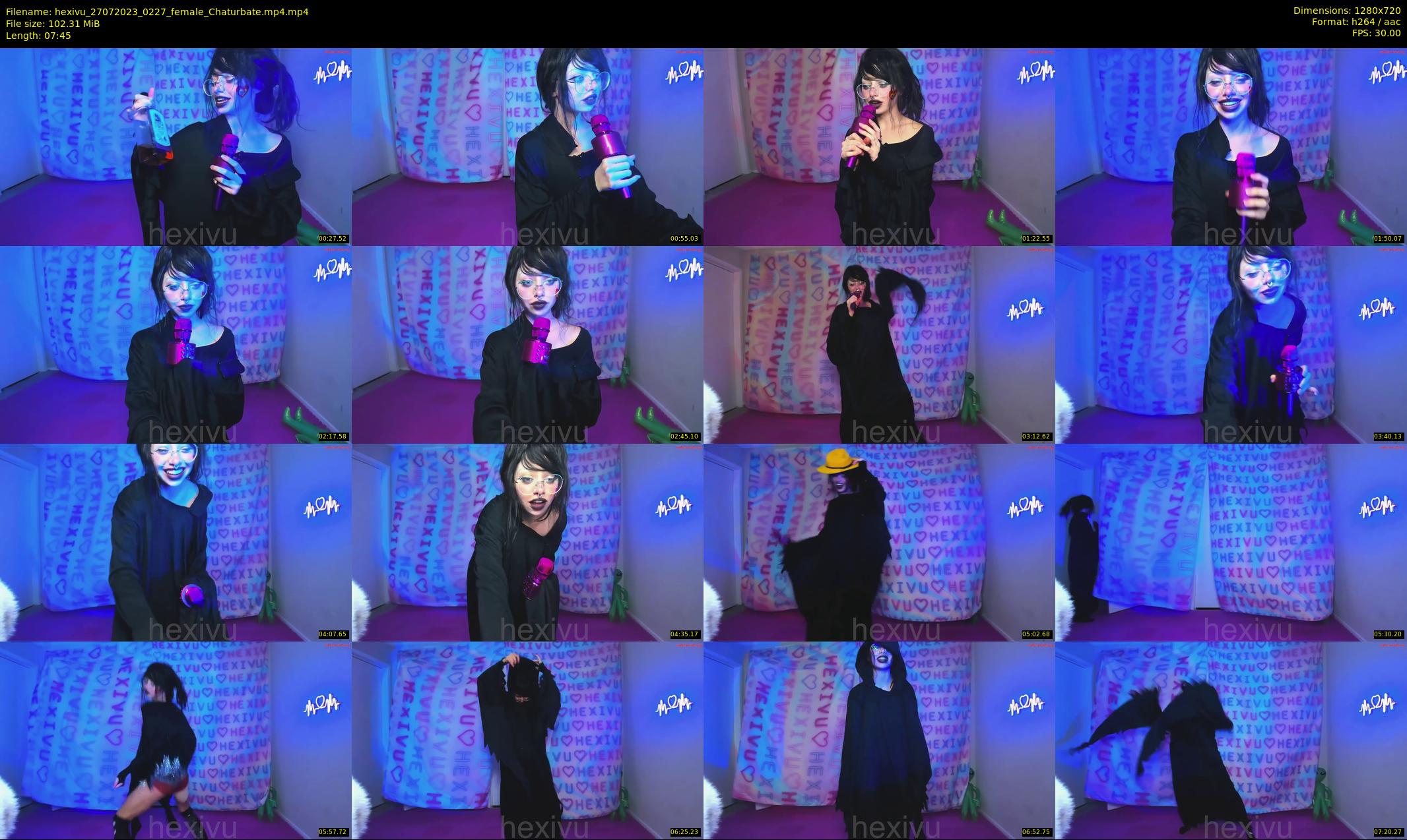 hexivu — 8 minute Chaturbate female cam show recording, 720p, Jul 27, 2023