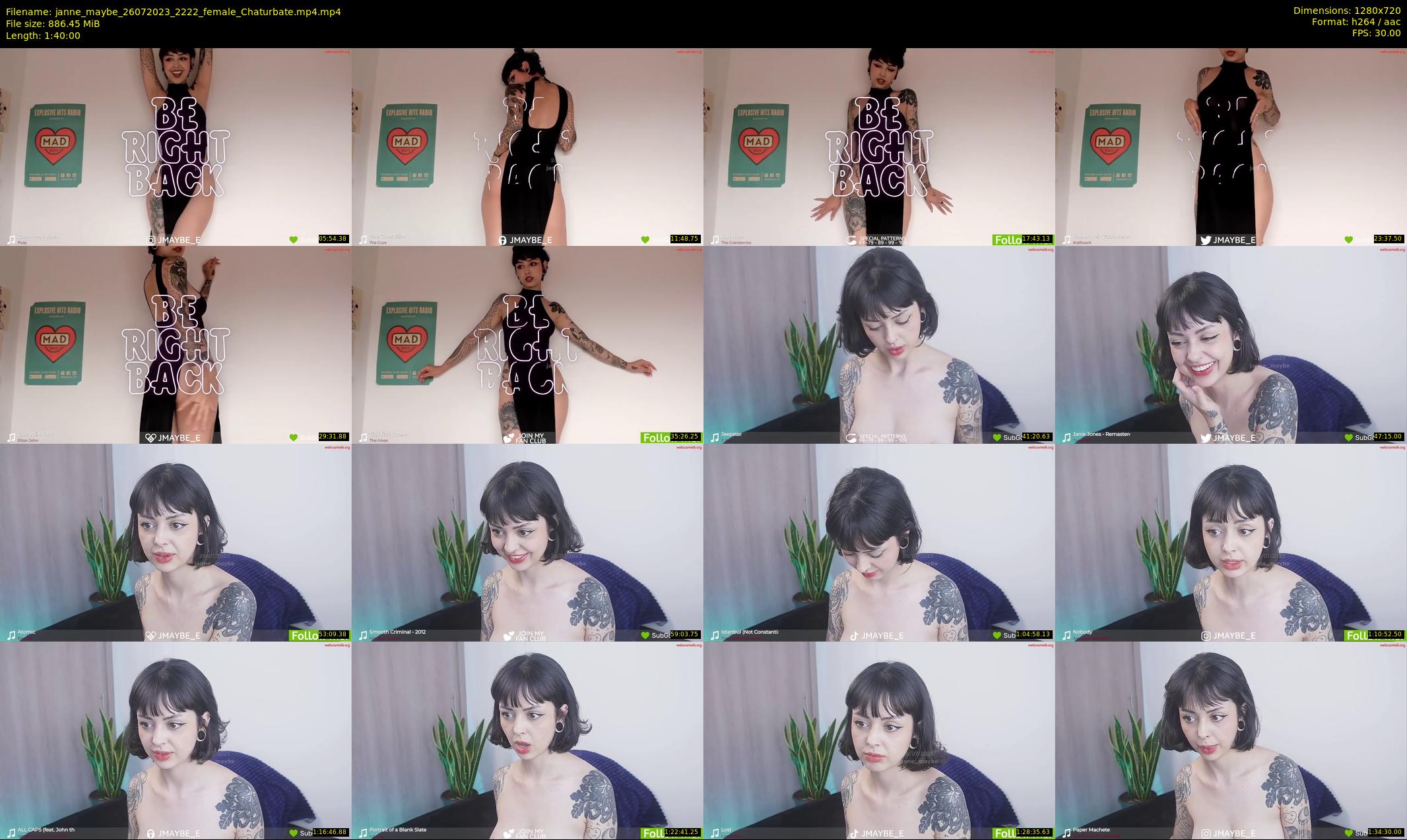 janne_maybe — 100 minute Chaturbate female cam show recording, 720p, Jul 26, 2023