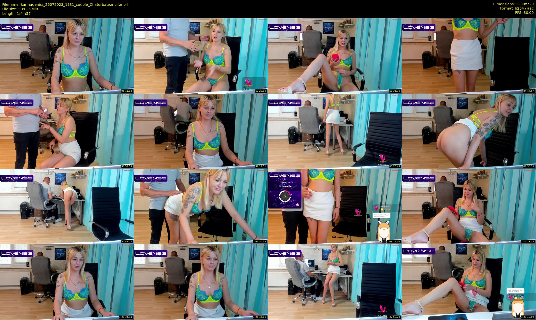 karinadeniss — 105 minute Chaturbate couple cam show recording, 720p, Jul 26, 2023