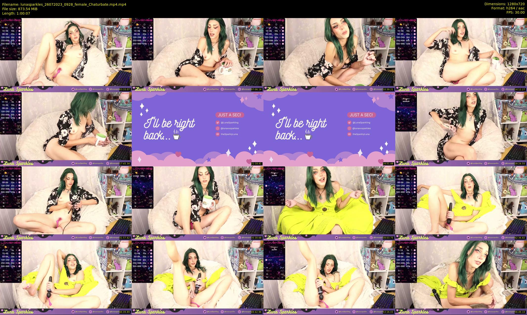 lunasparkles — 61 minute Chaturbate female cam show recording, 720p, Jul 26, 2023