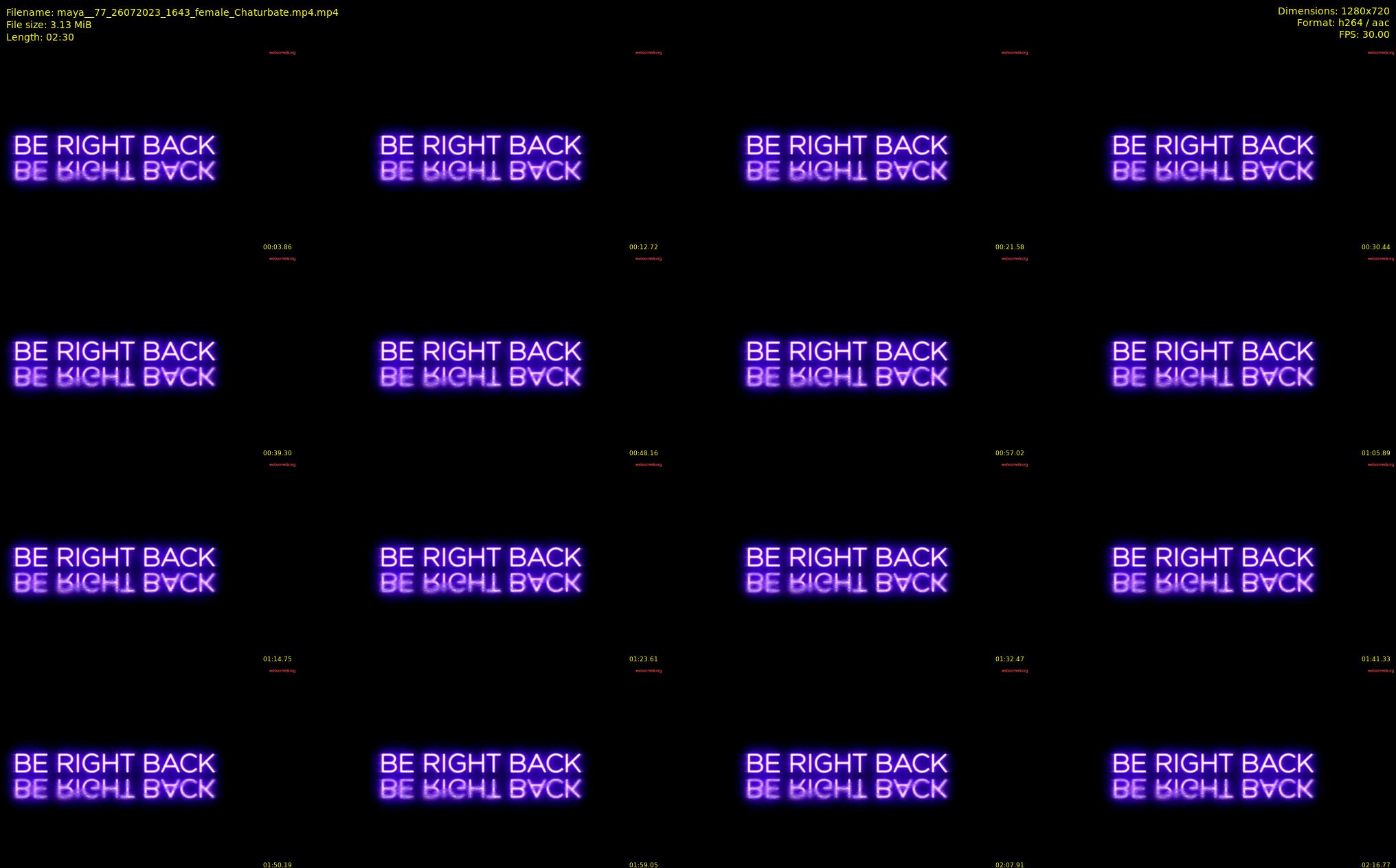 maya__77 — 3 minute Chaturbate female cam show recording, 720p, Jul 26, 2023