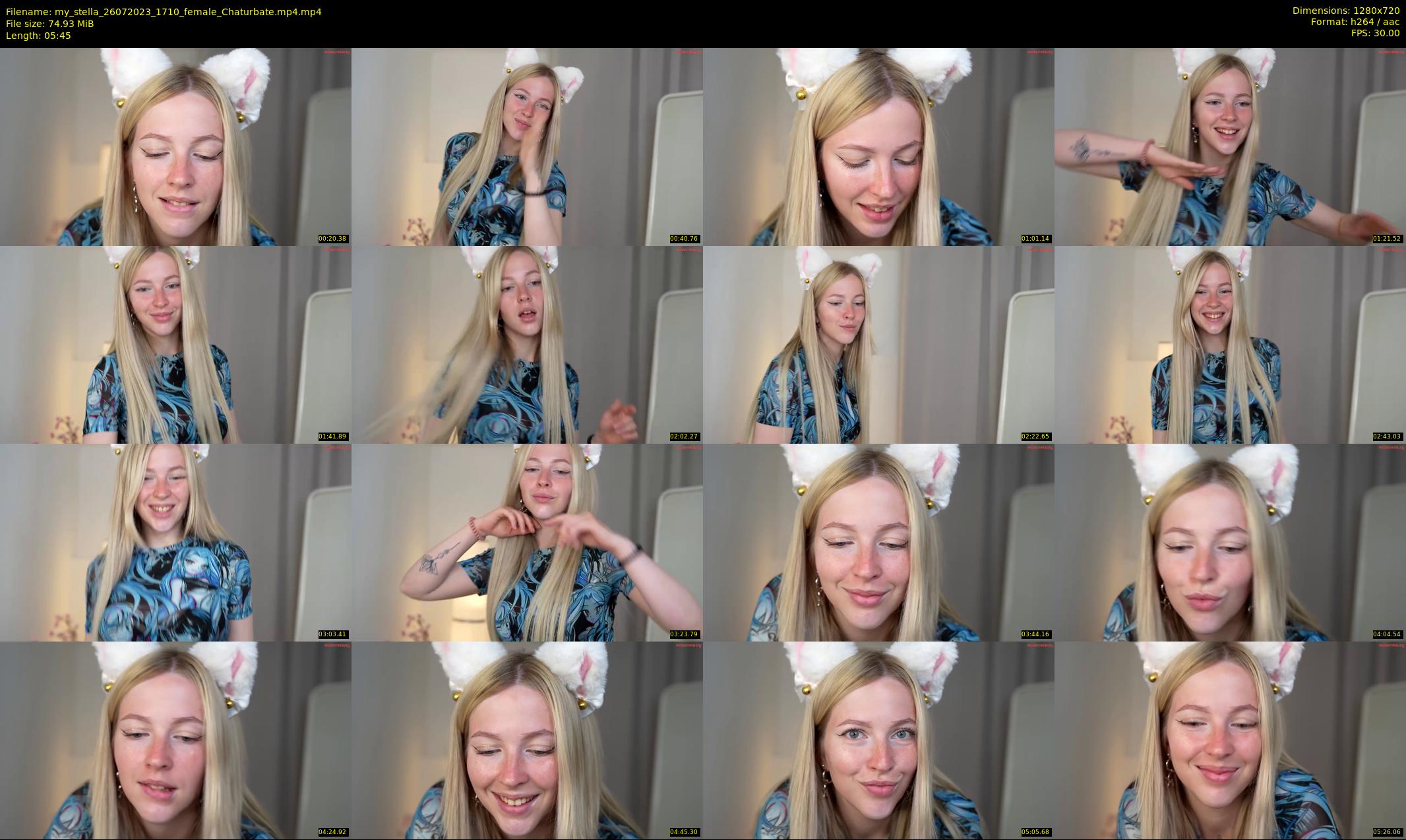my_stella — 6 minute Chaturbate female cam show recording, 720p, Jul 26, 2023