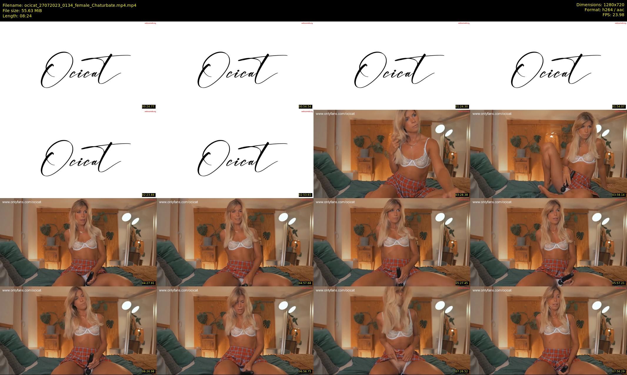 ocicat — 9 minute Chaturbate female cam show recording, 720p, Jul 27, 2023
