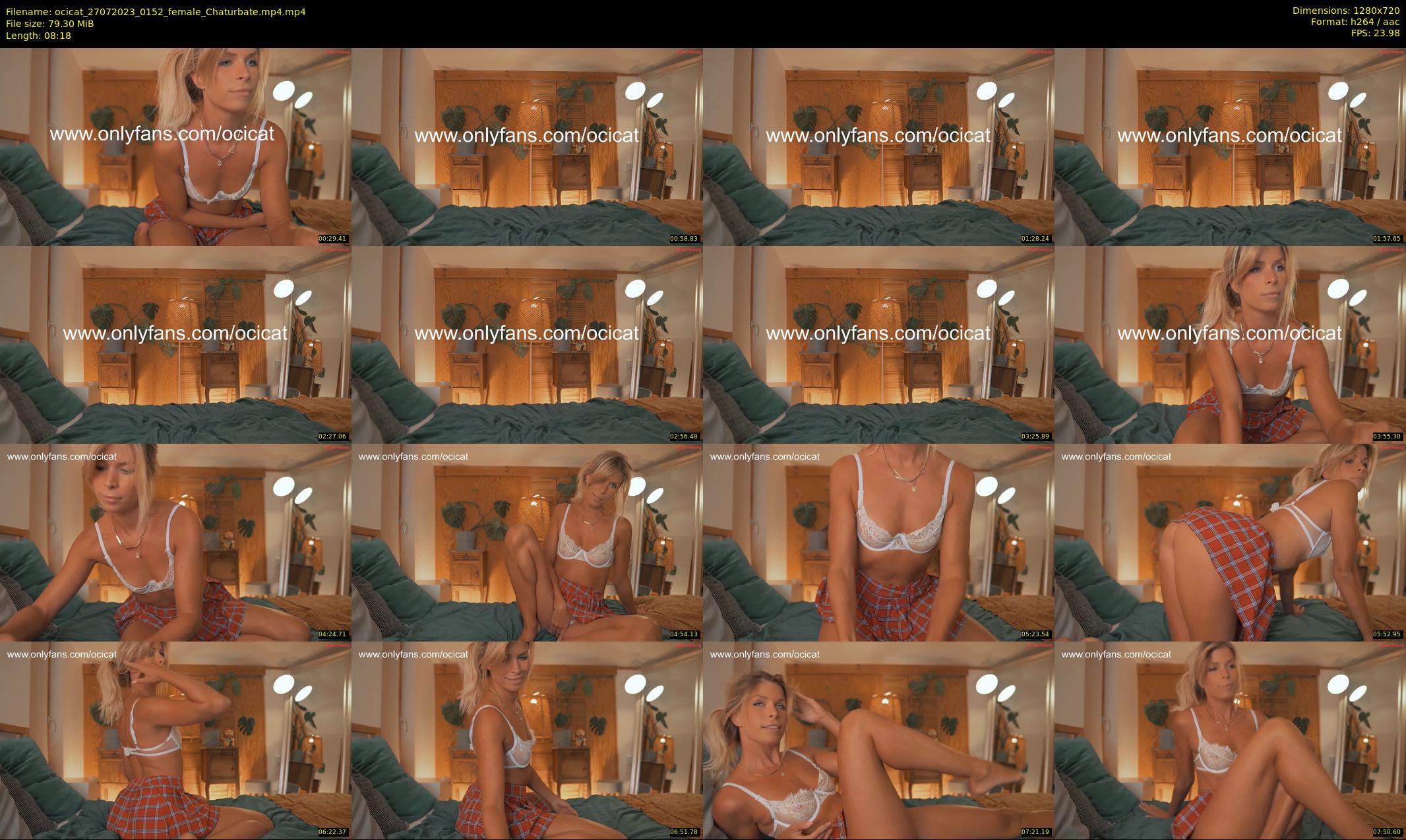 ocicat — 9 minute Chaturbate female cam show recording, 720p, Jul 27, 2023