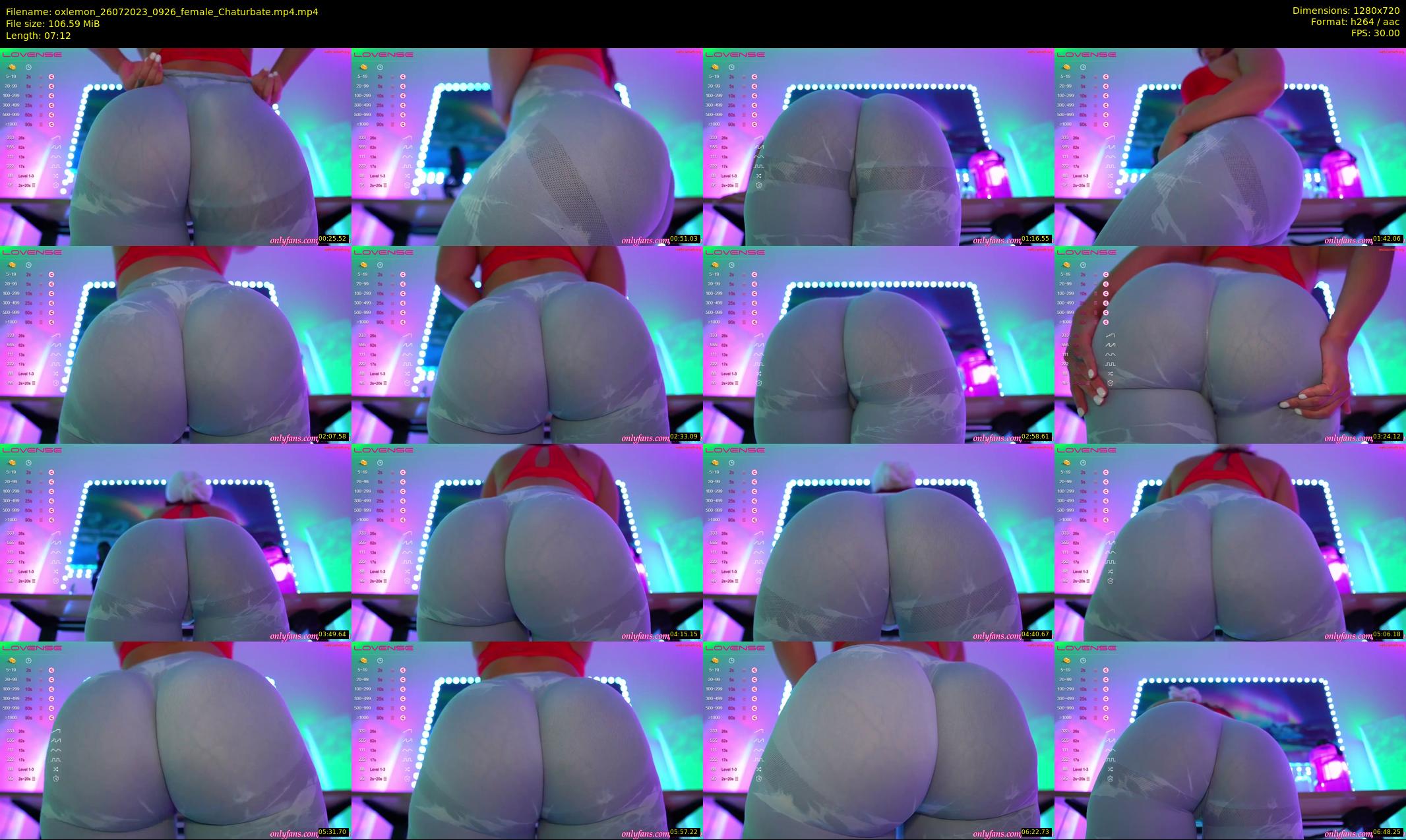 oxlemon — 8 minute Chaturbate female cam show recording, 720p, Jul 26, 2023
