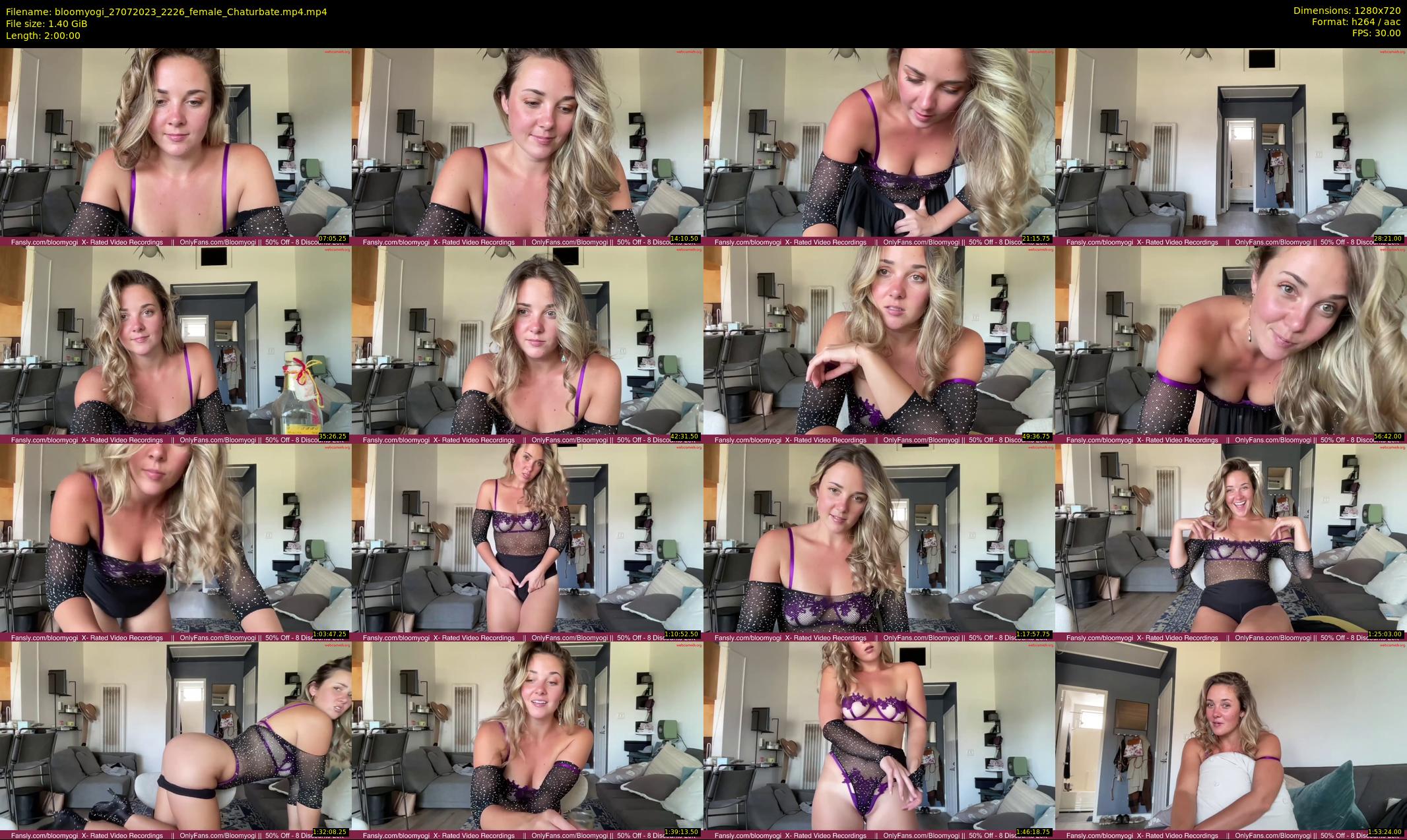 bloomyogi — 120 minute Chaturbate female cam show recording, 720p, Jul 27, 2023