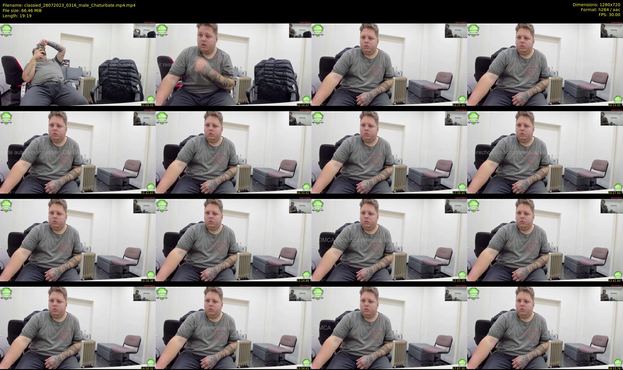 classied — 20 minute Chaturbate male cam show recording, 720p, Jul 28, 2023
