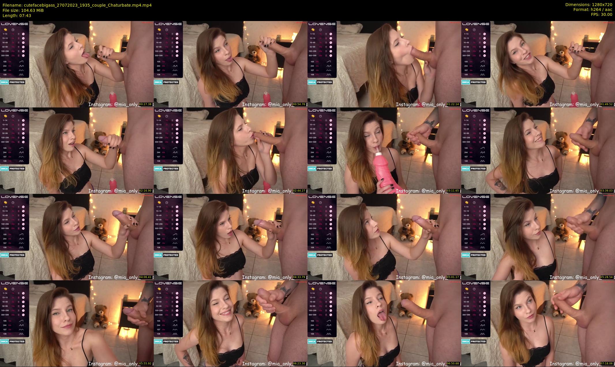 cutefacebigass — 8 minute Chaturbate couple cam show recording, 720p, Jul 27, 2023
