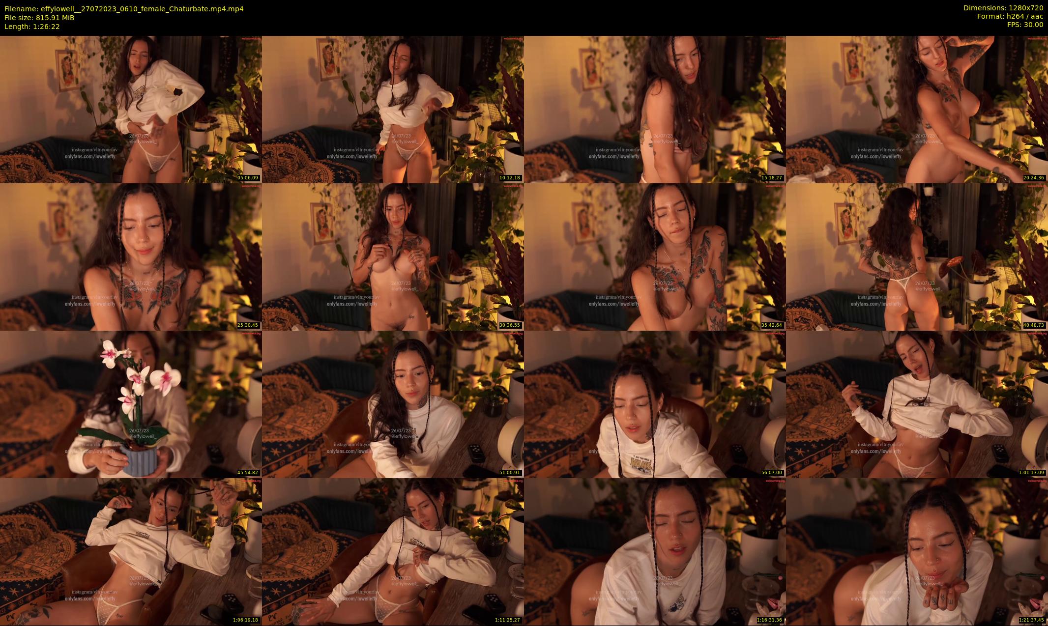 effylowell_ — 87 minute Chaturbate female cam show recording, 720p, Jul 27, 2023