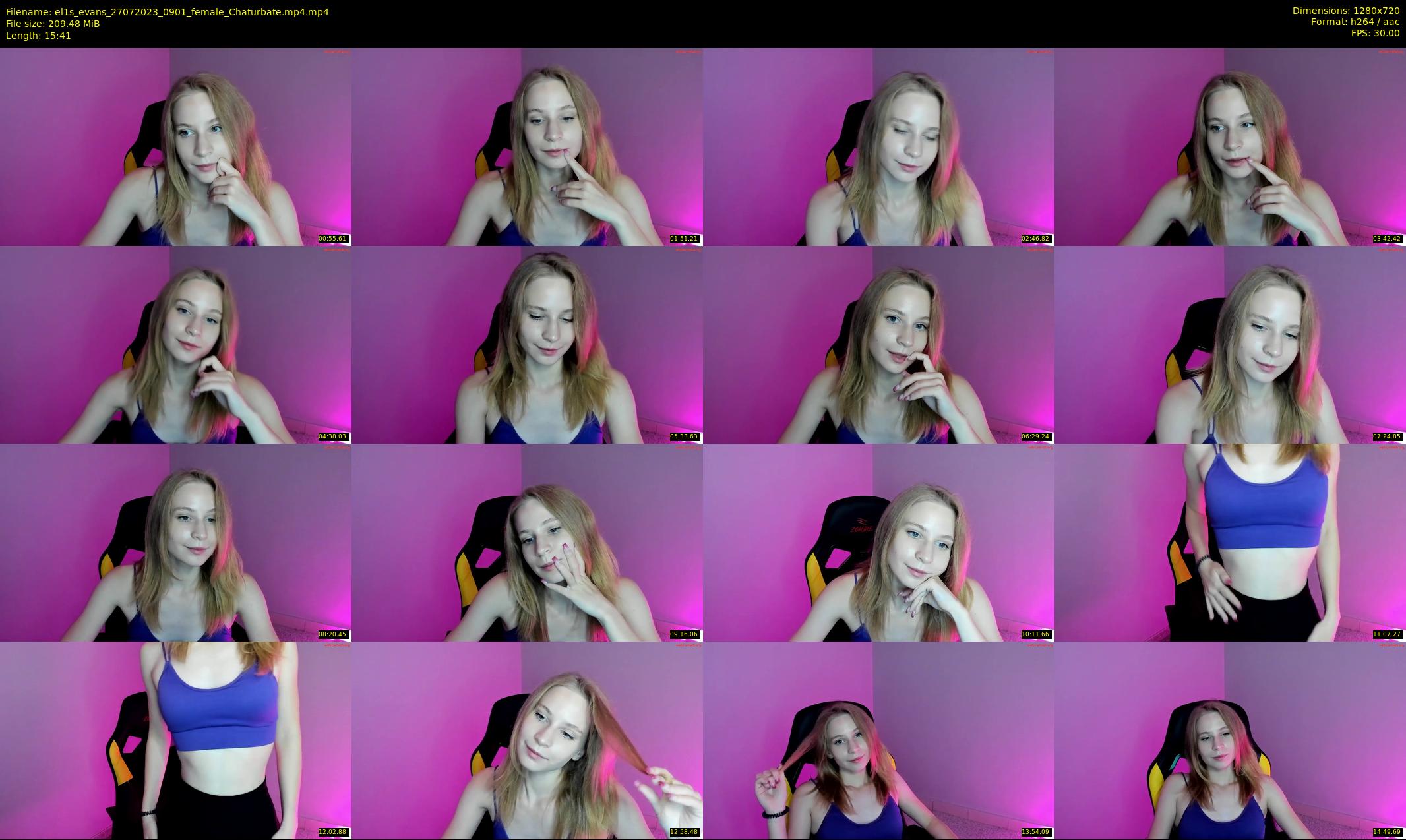 el1s_evans — 16 minute Chaturbate female cam show recording, 720p, Jul 27, 2023