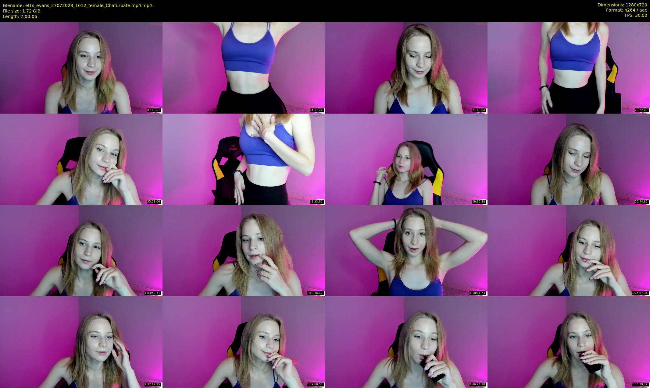 el1s_evans — 121 minute Chaturbate female cam show recording, 720p, Jul 27, 2023