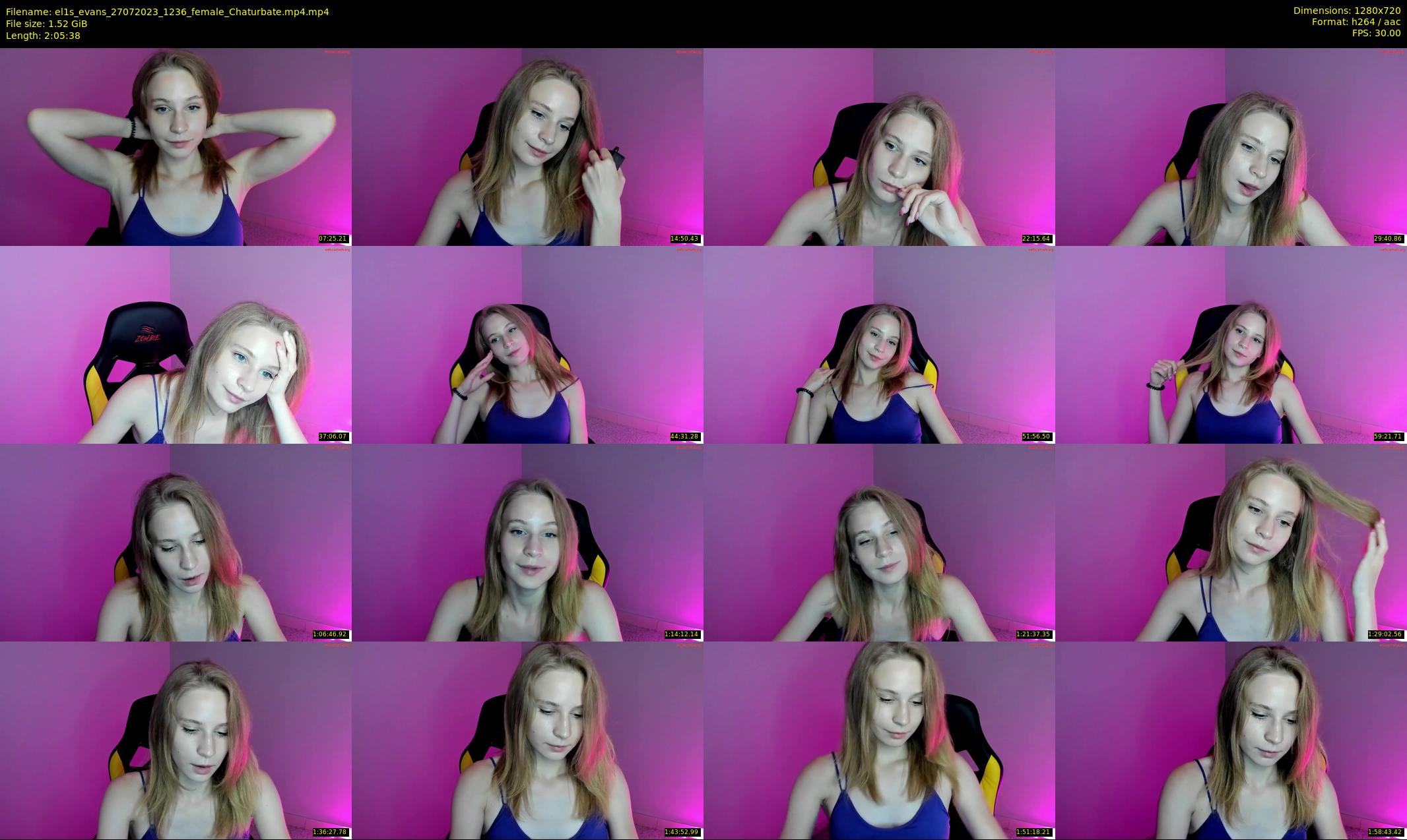 el1s_evans — 126 minute Chaturbate female cam show recording, 720p, Jul 27, 2023